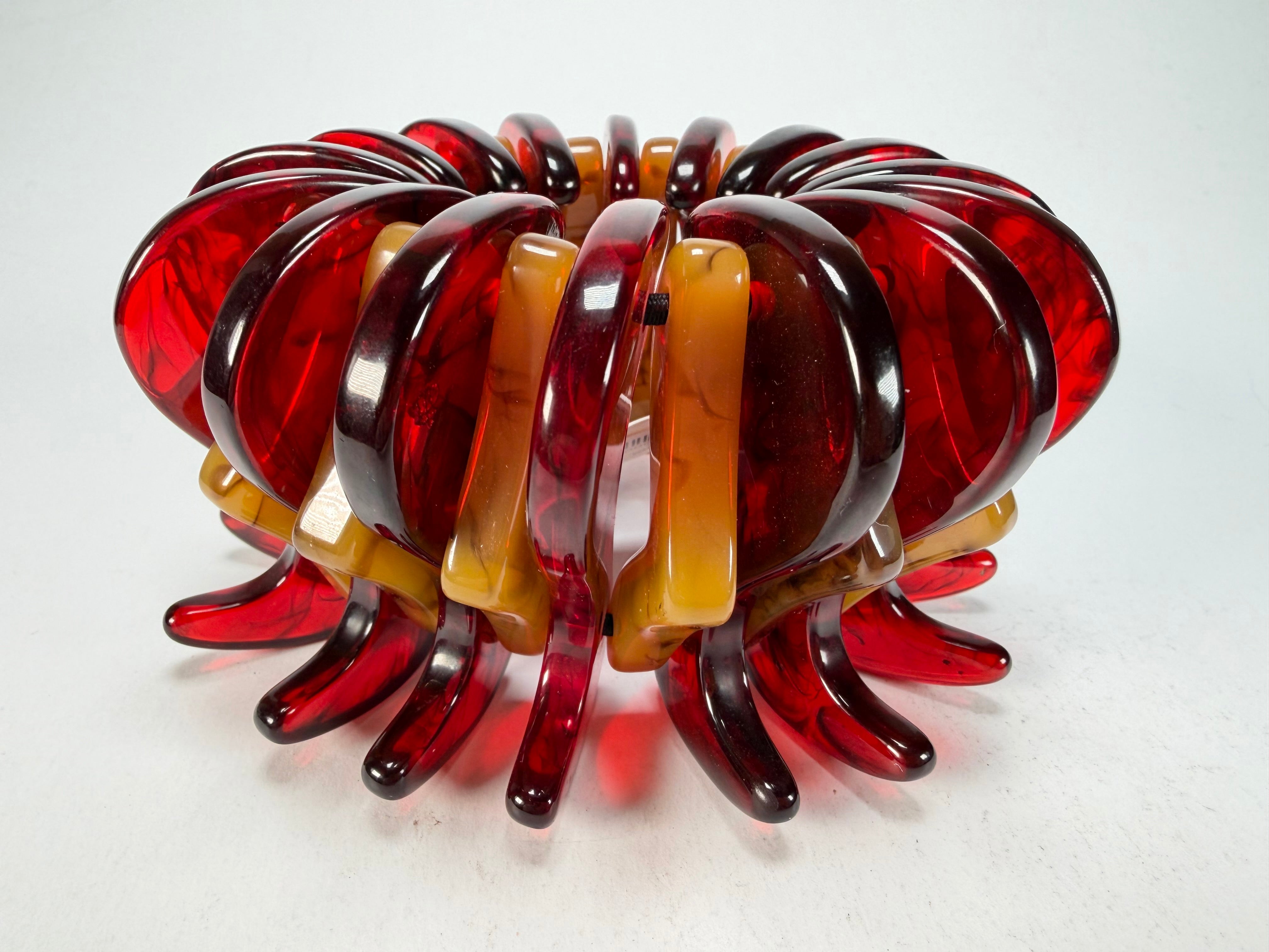 Sobral - Tortoise & Prada "Cogumelo" Studio Creation Elasticated Resin Bracelet ( 000000 )