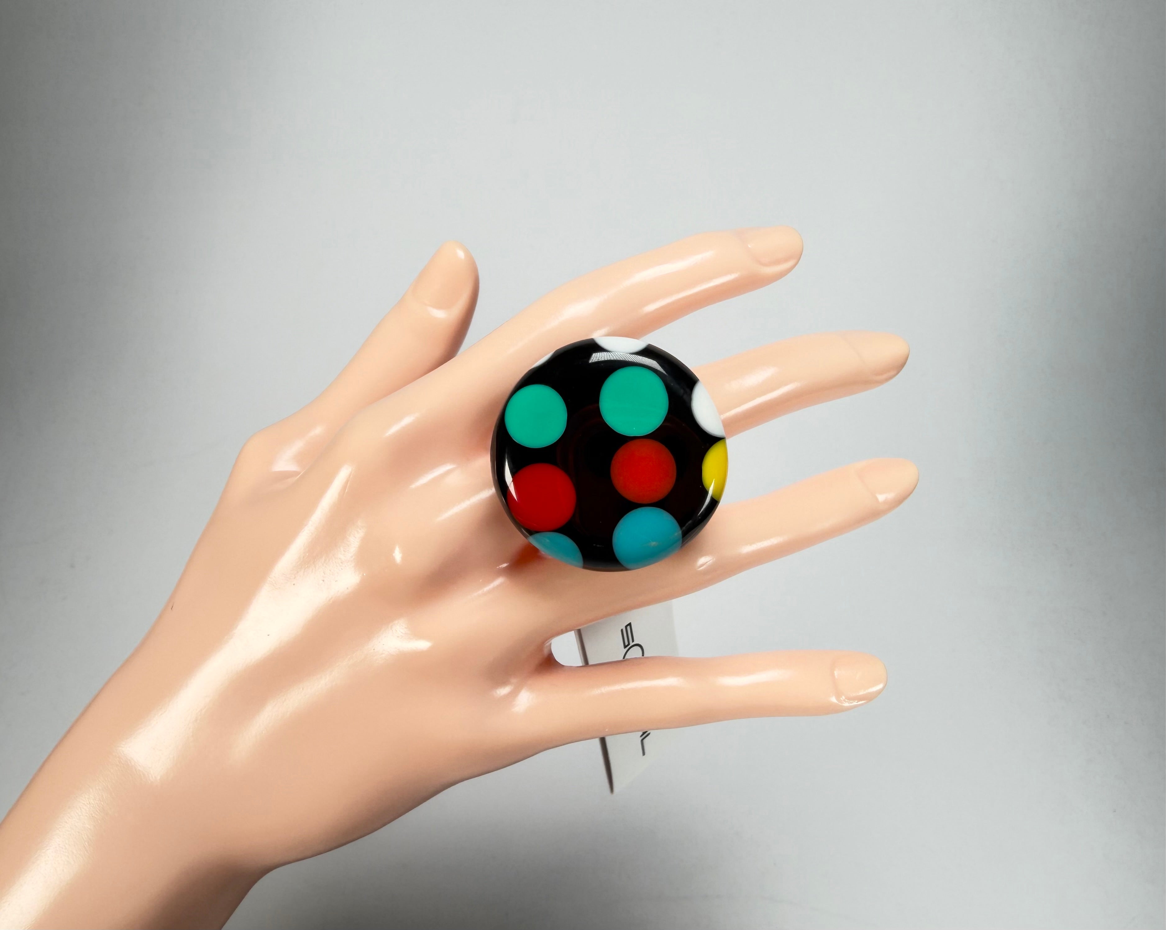 Sobral - Dots "Dots" Multi Colour Resin Ring ( 005354 ) - Size UK U / US 10