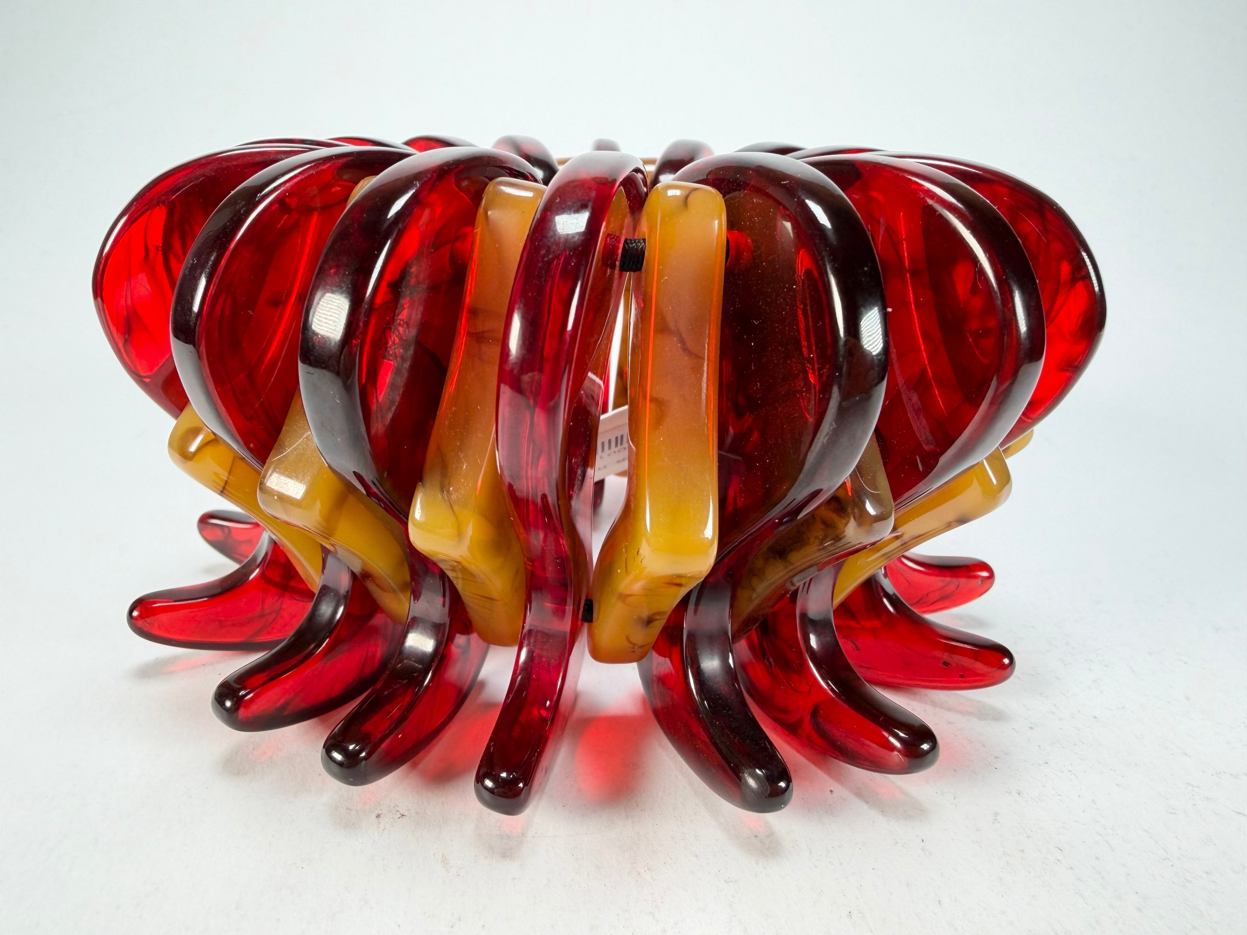 Sobral - Tortoise & Prada "Cogumelo" Studio Creation Elasticated Resin Bracelet ( 000000 )