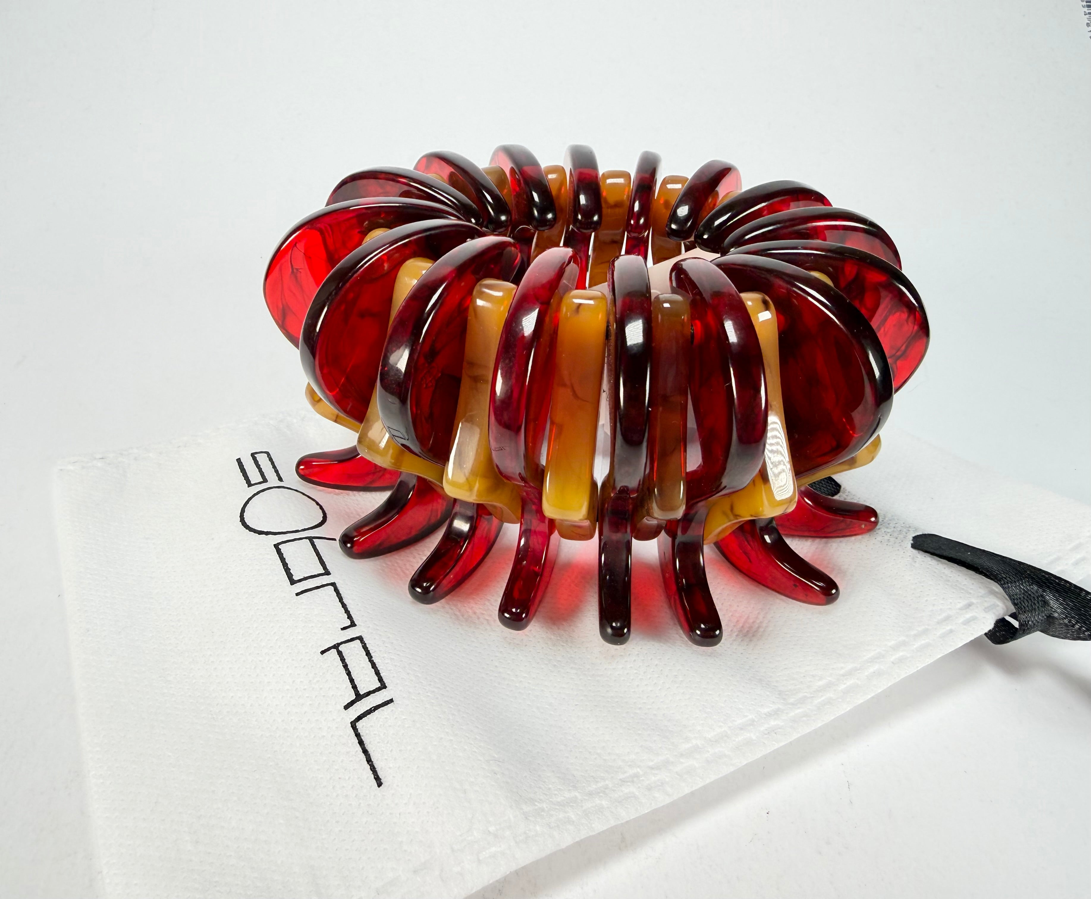Sobral - Tortoise & Prada "Cogumelo" Studio Creation Elasticated Resin Bracelet ( 000000 )