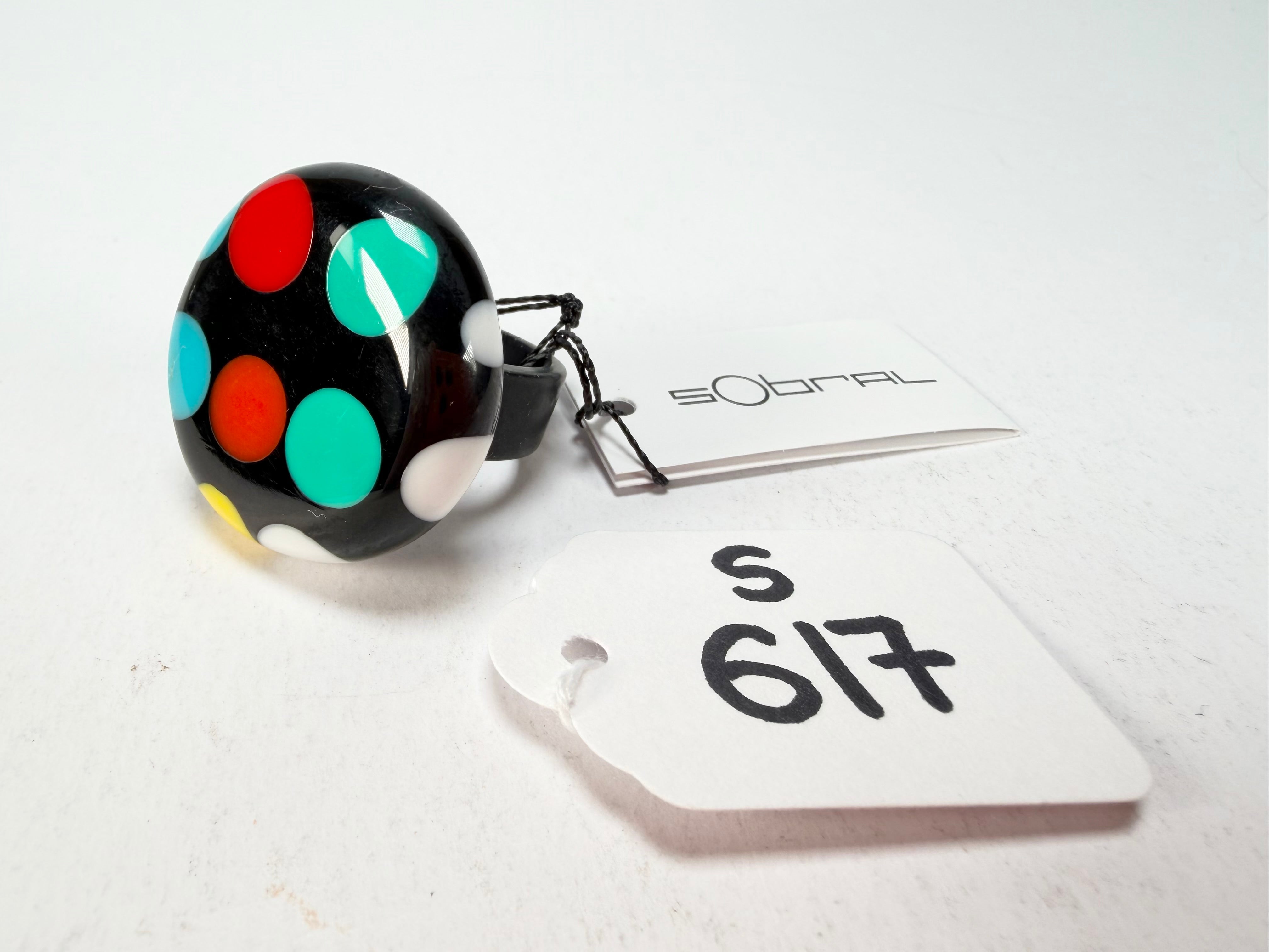Sobral - Dots "Dots" Multi Colour Resin Ring ( 005354 ) - Size UK U / US 10