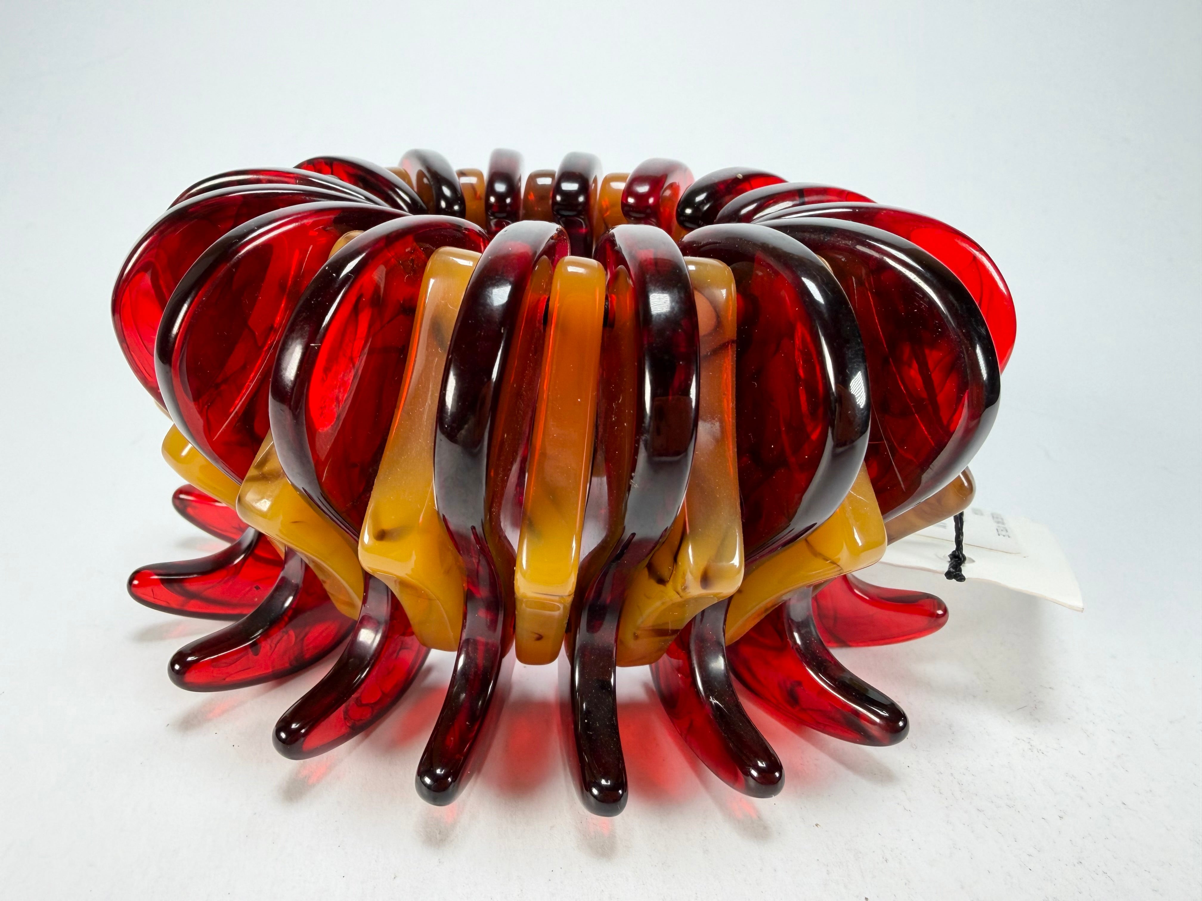 Sobral - Tortoise & Prada "Cogumelo" Studio Creation Elasticated Resin Bracelet ( 000000 )