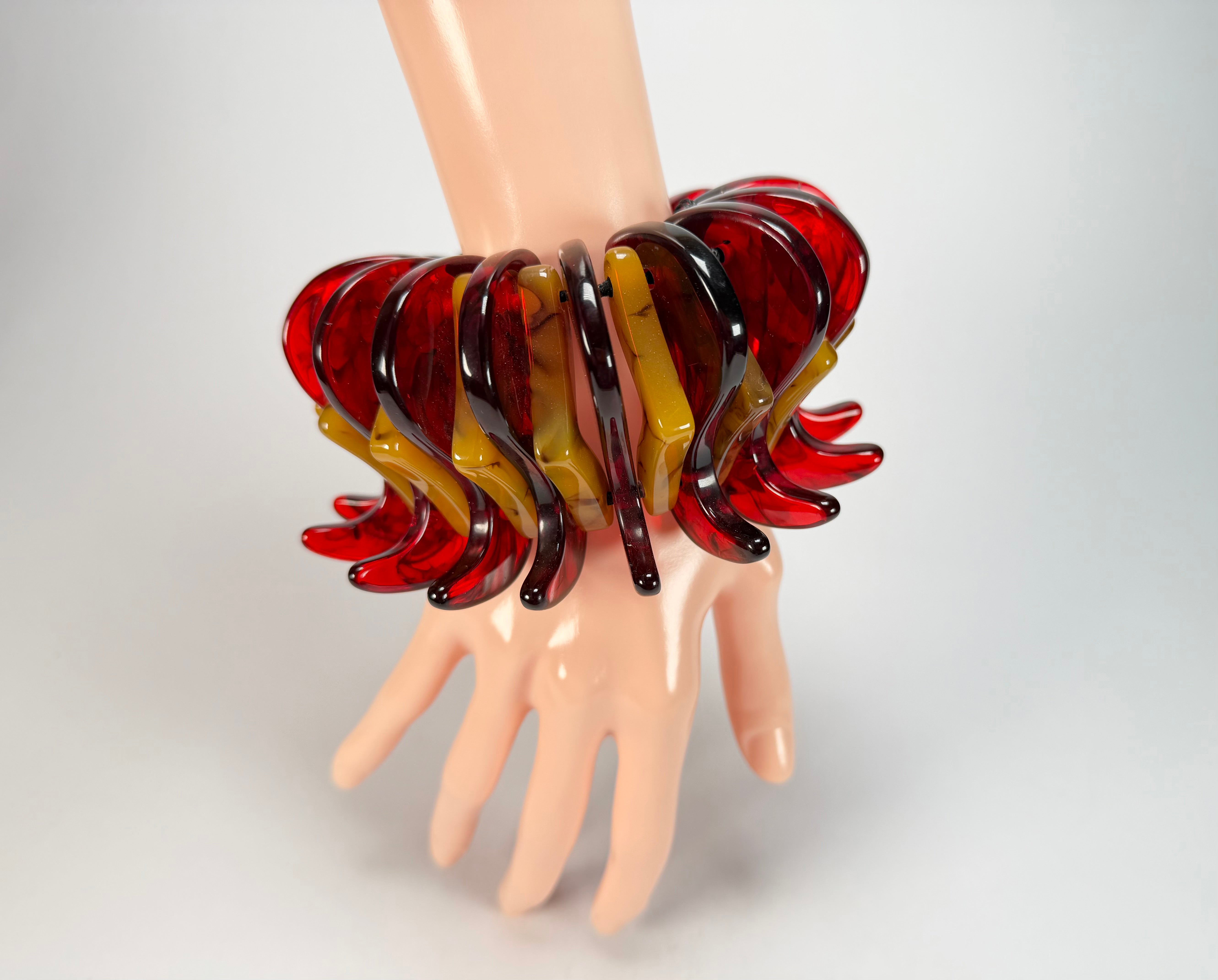 Sobral - Tortoise & Prada "Cogumelo" Studio Creation Elasticated Resin Bracelet ( 000000 )