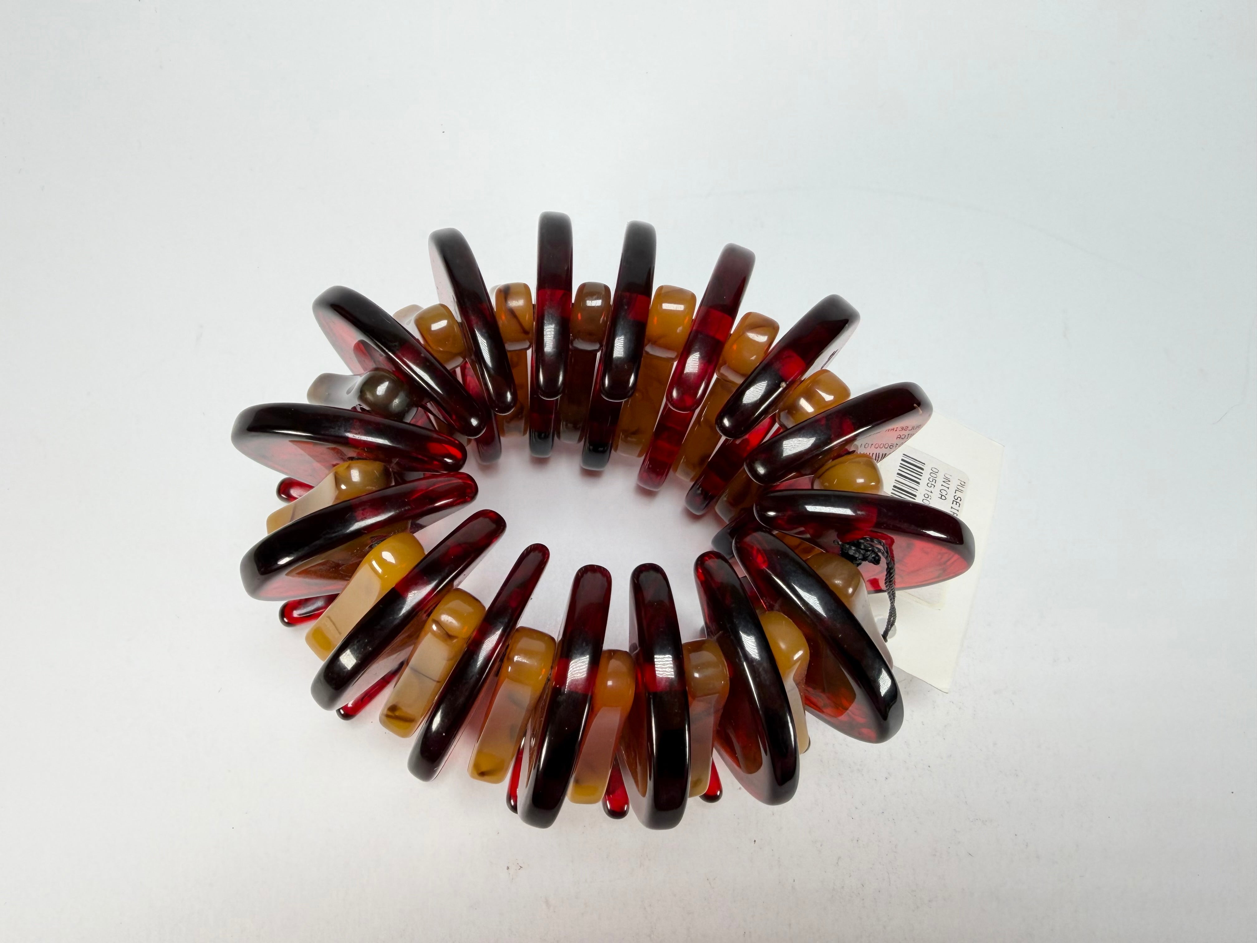 Sobral - Tortoise & Prada "Cogumelo" Studio Creation Elasticated Resin Bracelet ( 000000 )