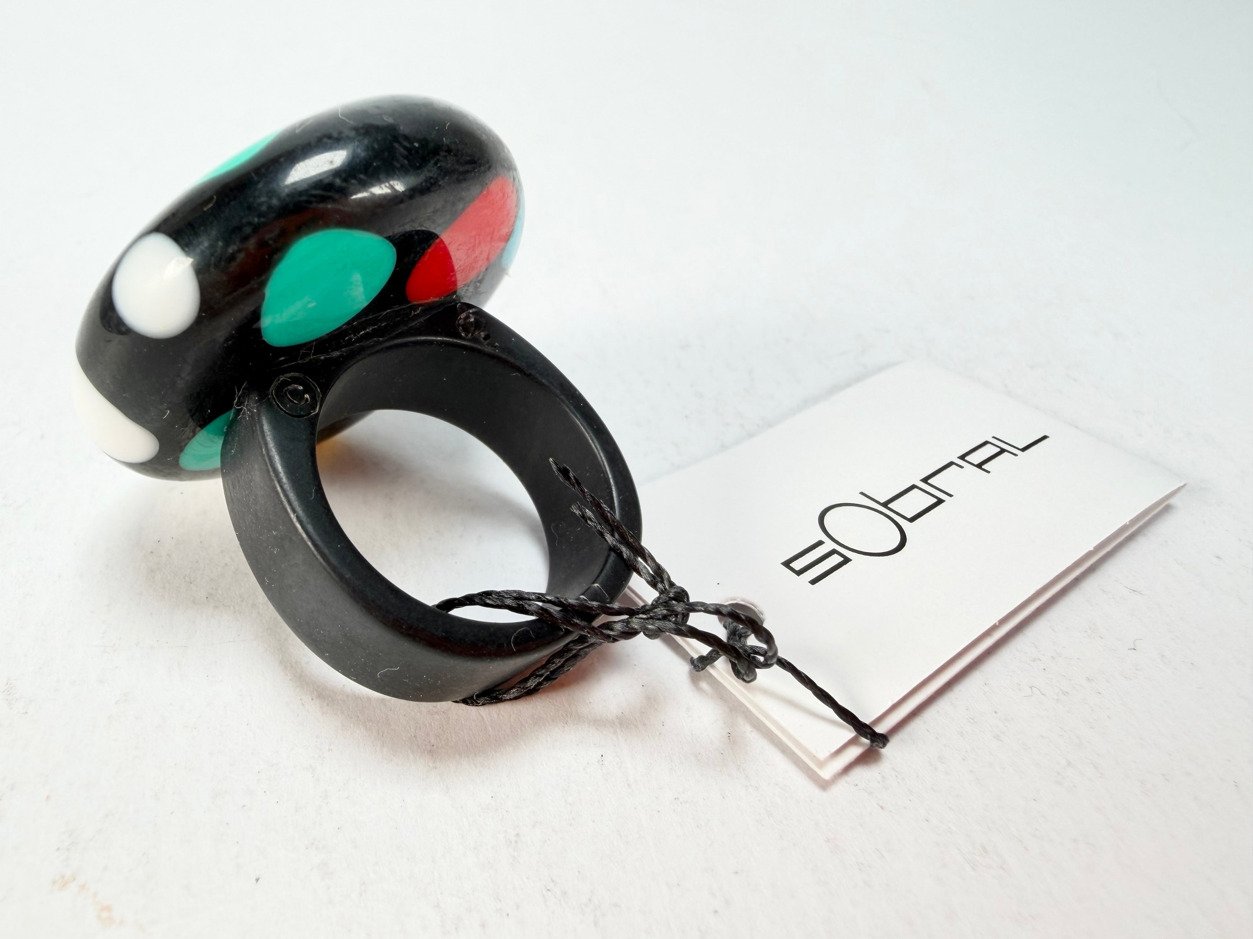 Sobral - Dots "Dots" Multi Colour Resin Ring ( 005354 ) - Size UK U / US 10