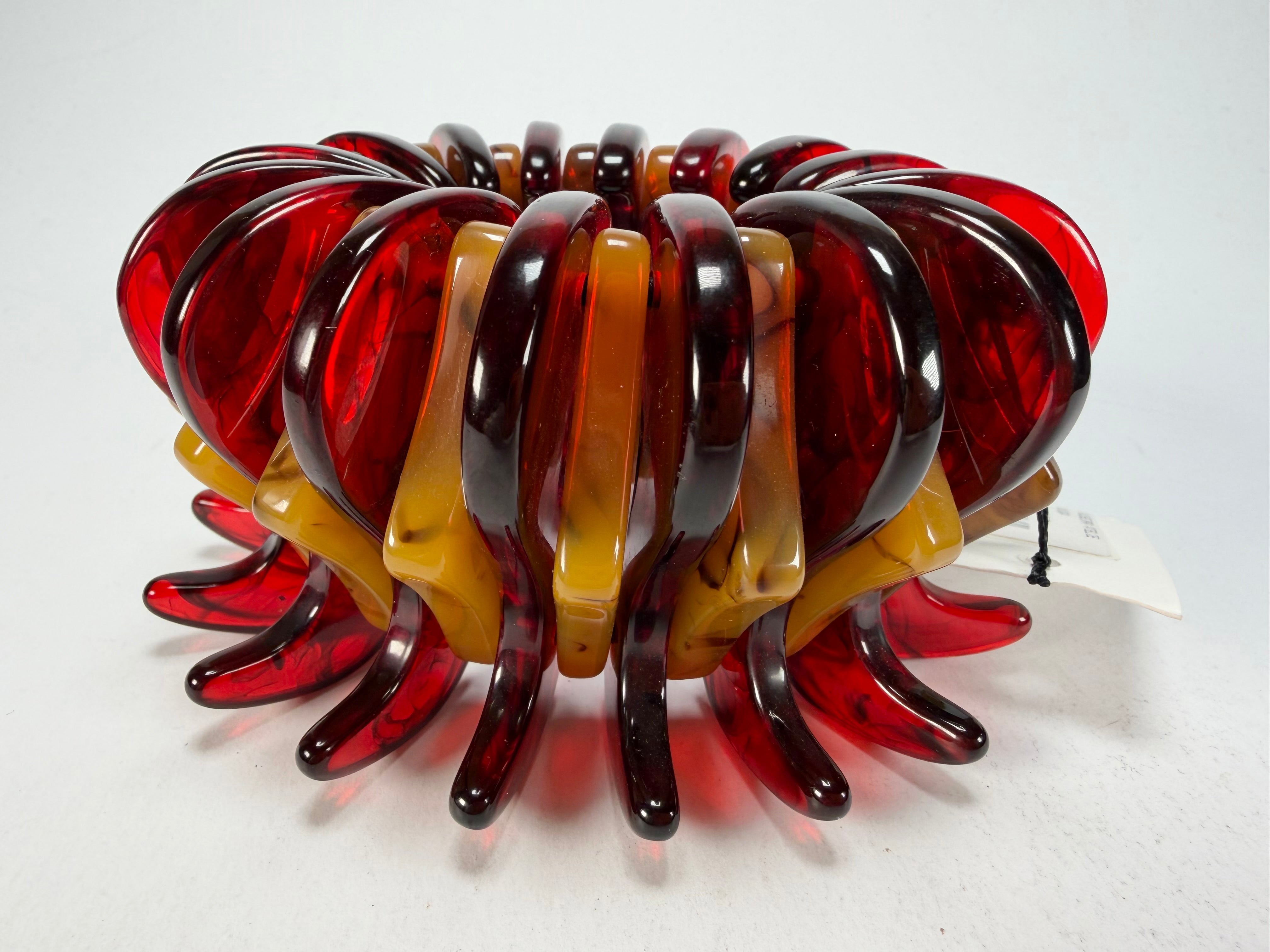 Sobral - Tortoise & Prada "Cogumelo" Studio Creation Elasticated Resin Bracelet ( 000000 )