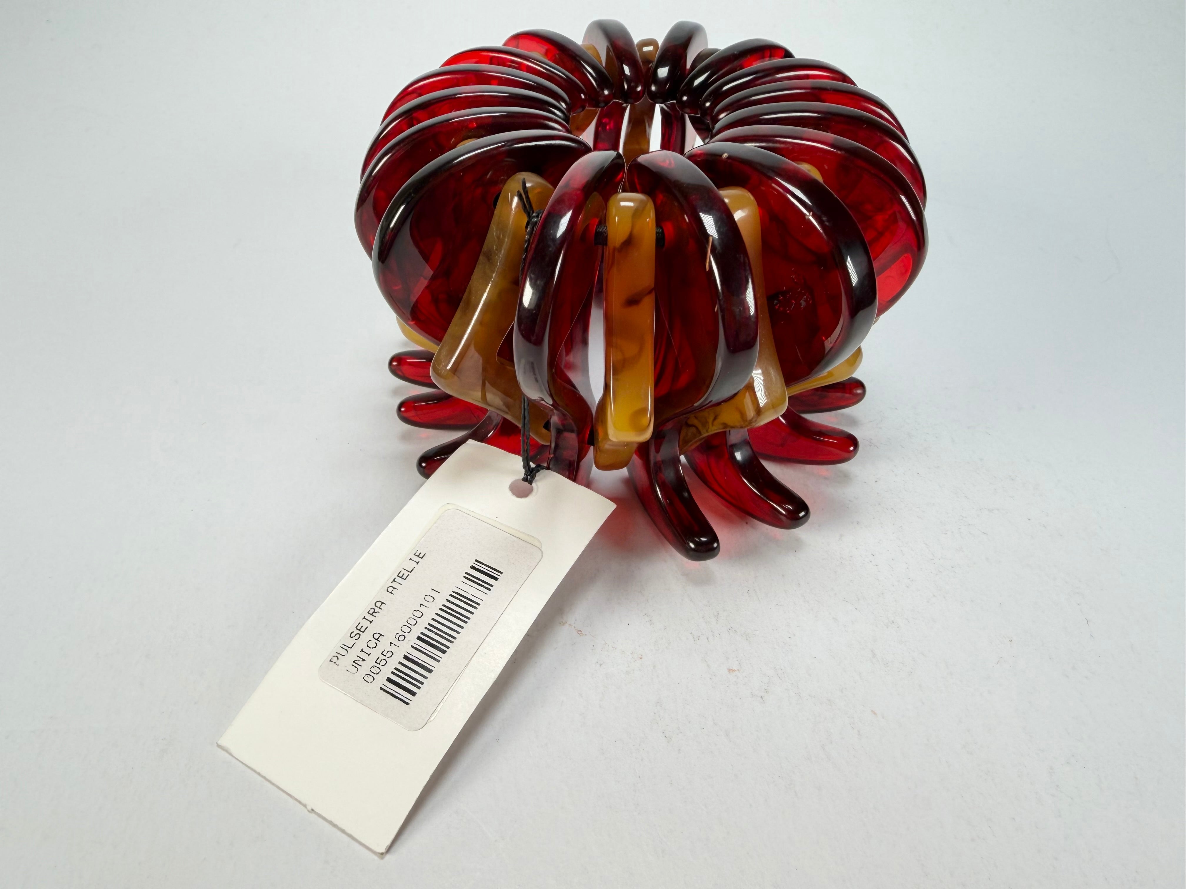 Sobral - Tortoise & Prada "Cogumelo" Studio Creation Elasticated Resin Bracelet ( 000000 )