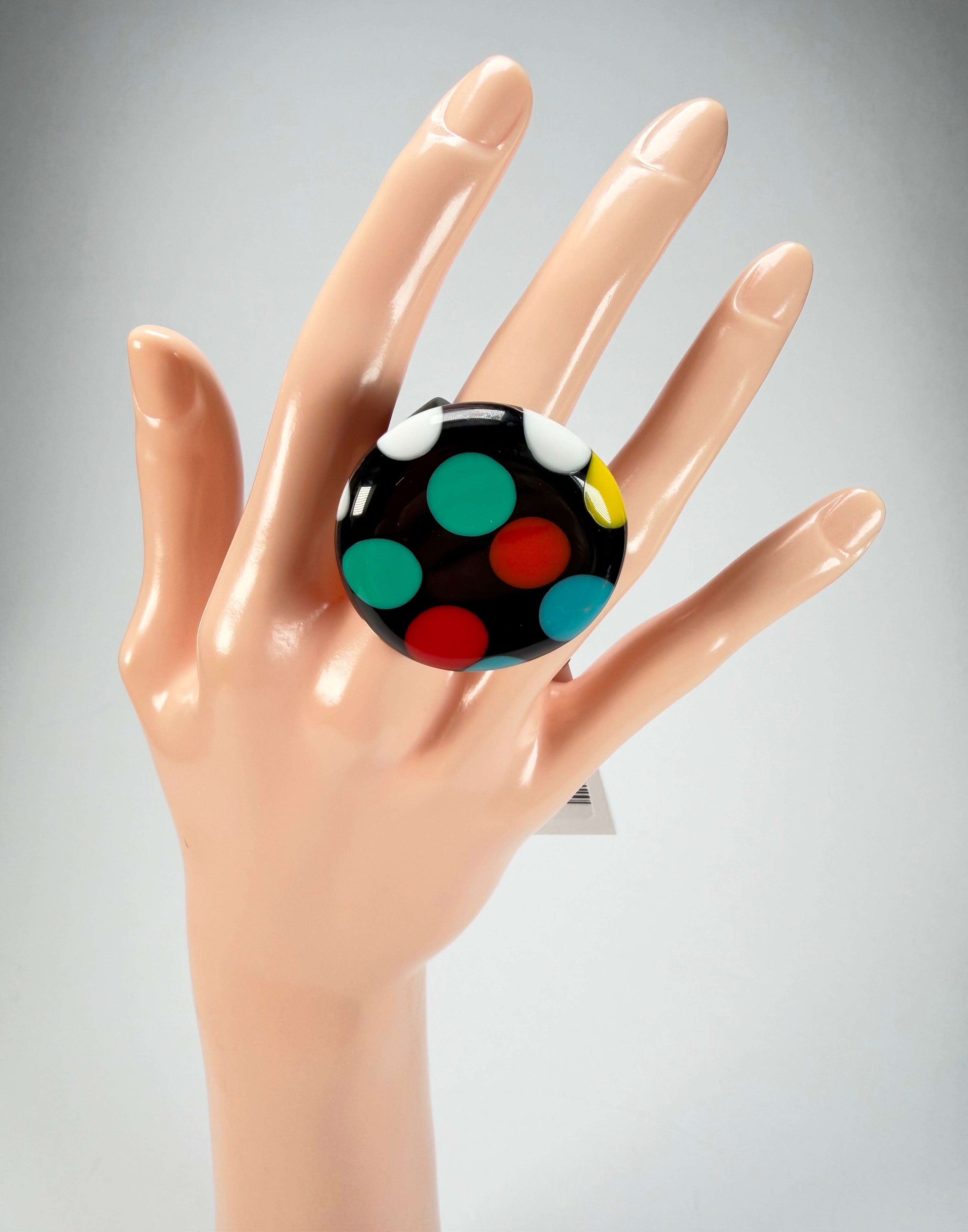 Sobral - Dots "Dots" Multi Colour Resin Ring ( 005354 ) - Size UK U / US 10