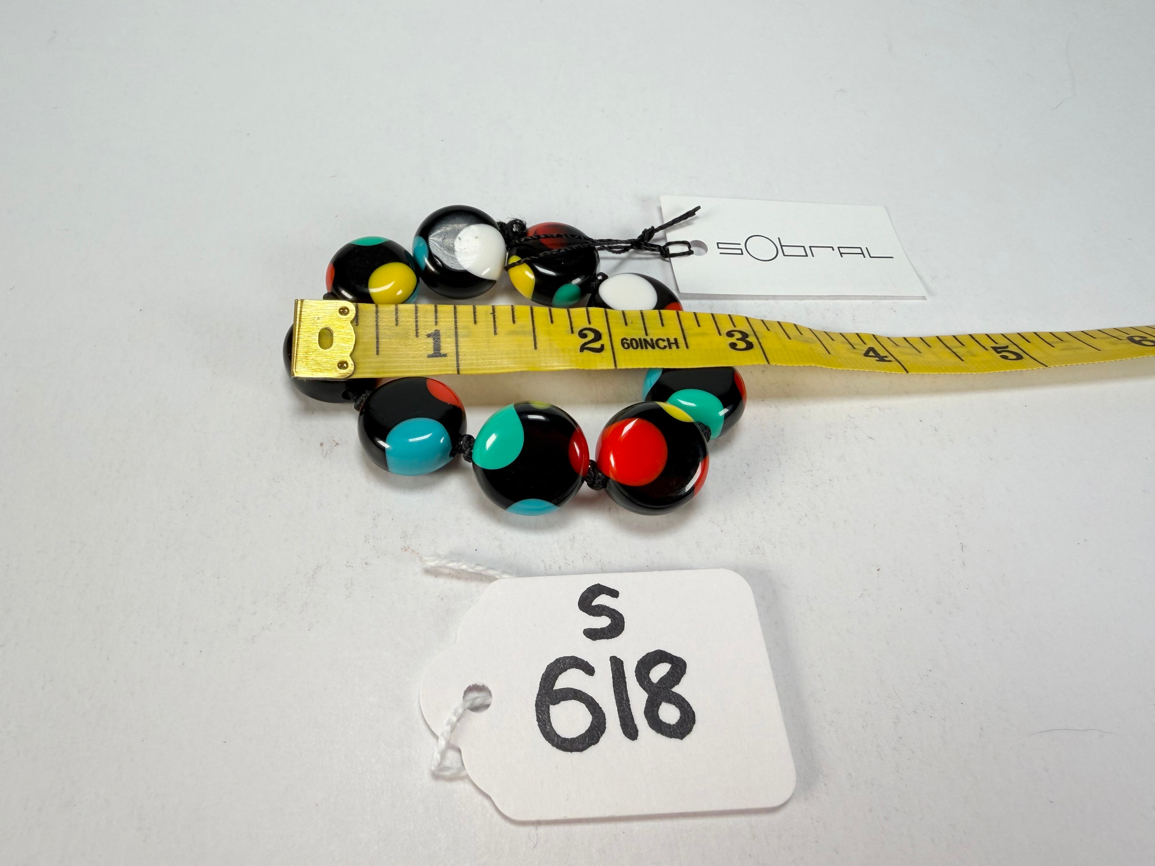 Sobral - Dots "Mini Dots" Multi Colour Elasticated Resin Bracelet ( 000000 )
