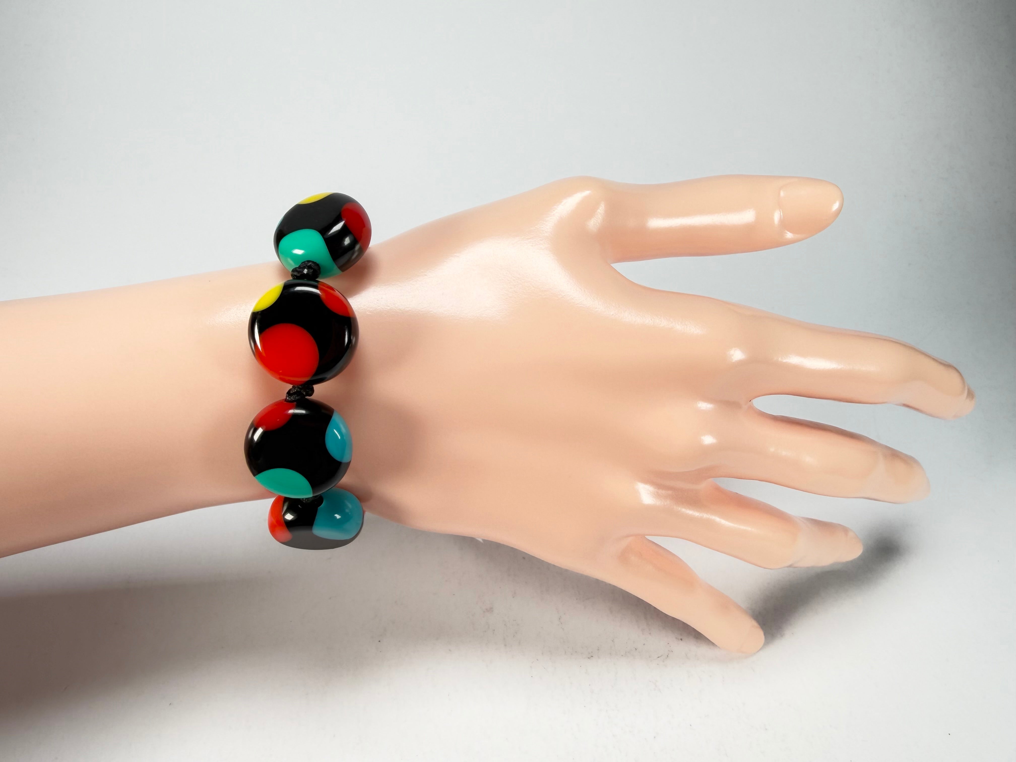 Sobral - Dots "Mini Dots" Multi Colour Elasticated Resin Bracelet ( 000000 )