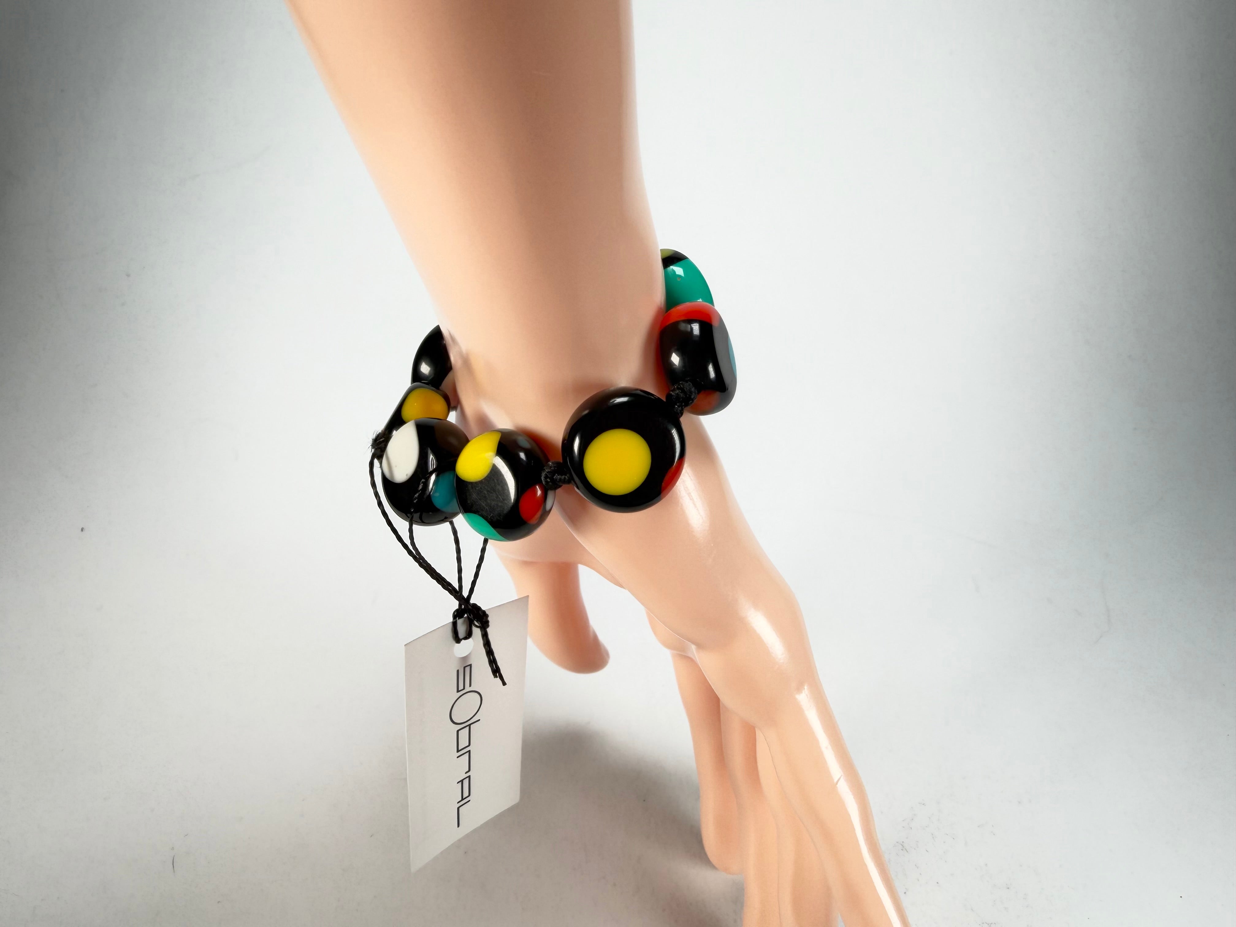 Sobral - Dots "Mini Dots" Multi Colour Elasticated Resin Bracelet ( 000000 )