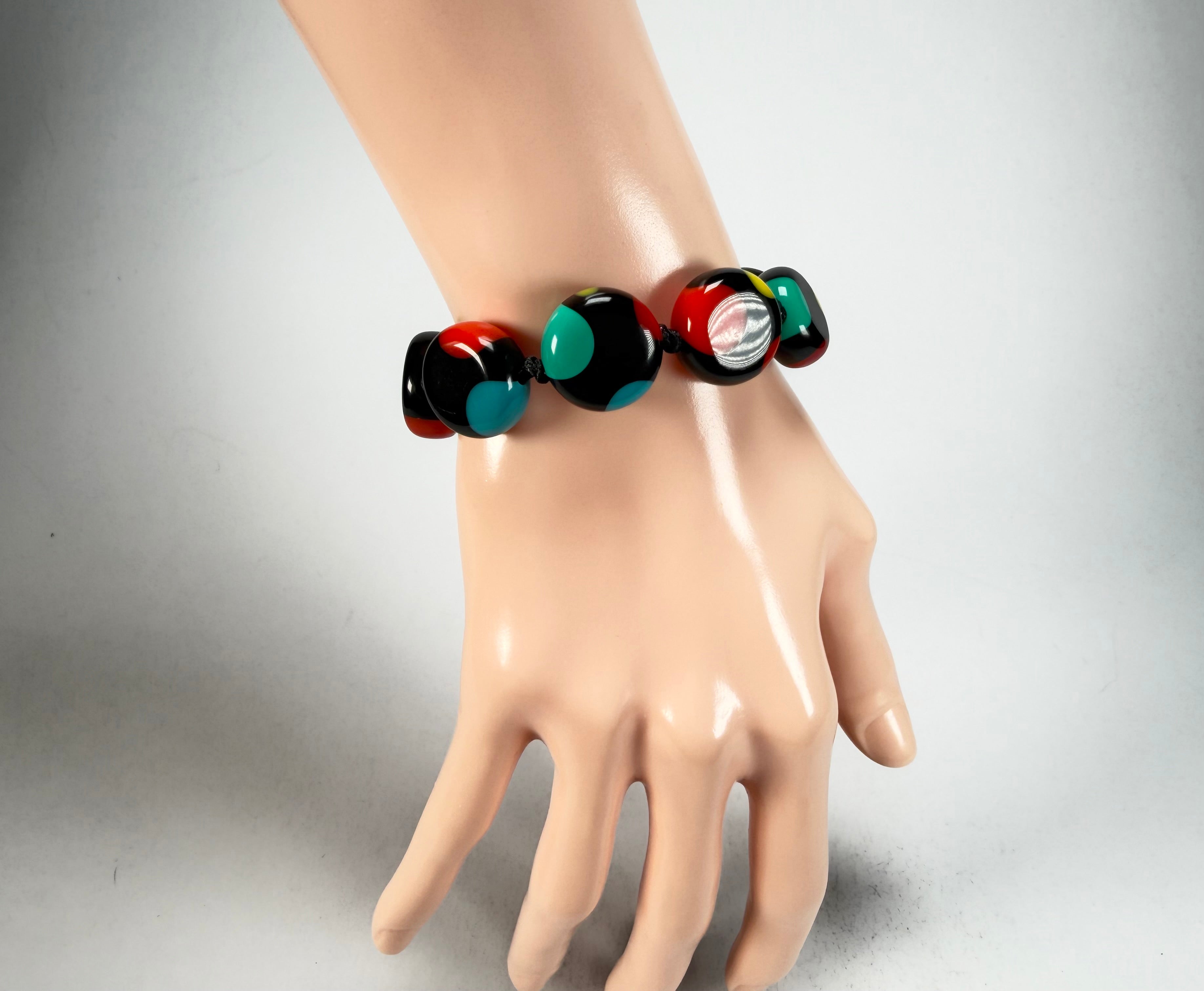 Sobral - Dots "Mini Dots" Multi Colour Elasticated Resin Bracelet ( 000000 )