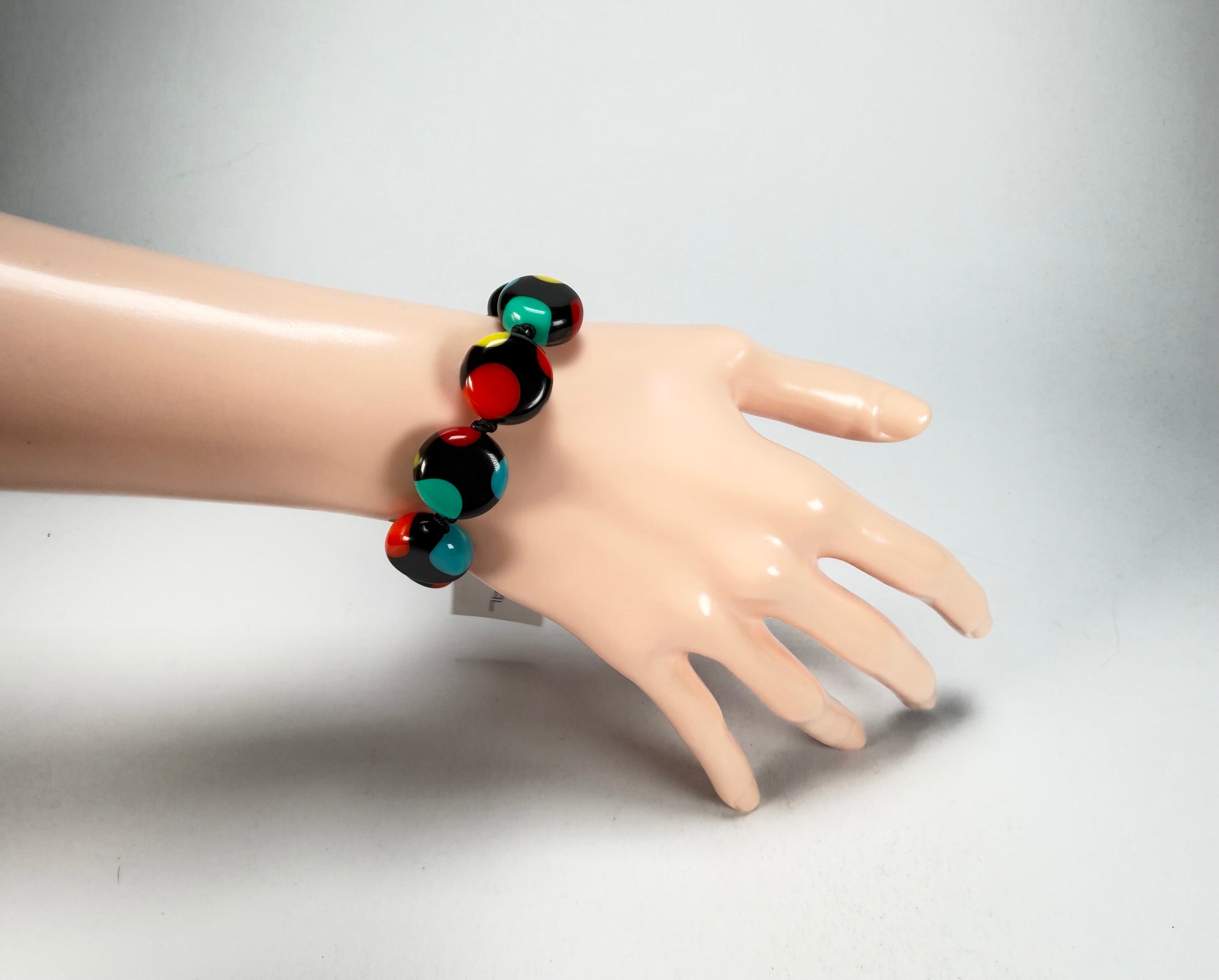 Sobral - Dots "Mini Dots" Multi Colour Elasticated Resin Bracelet ( 000000 )