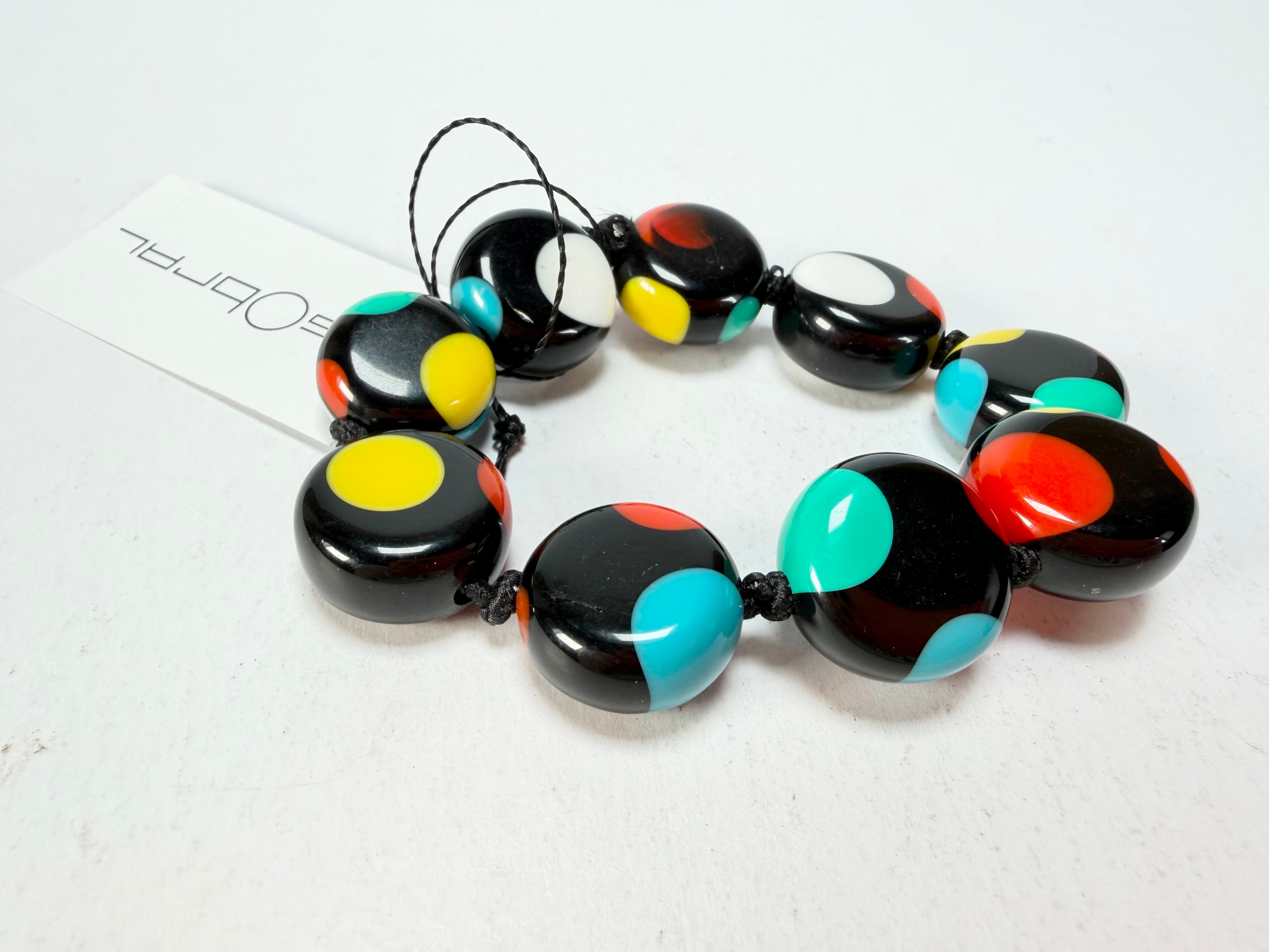 Sobral - Dots "Mini Dots" Multi Colour Elasticated Resin Bracelet ( 000000 )