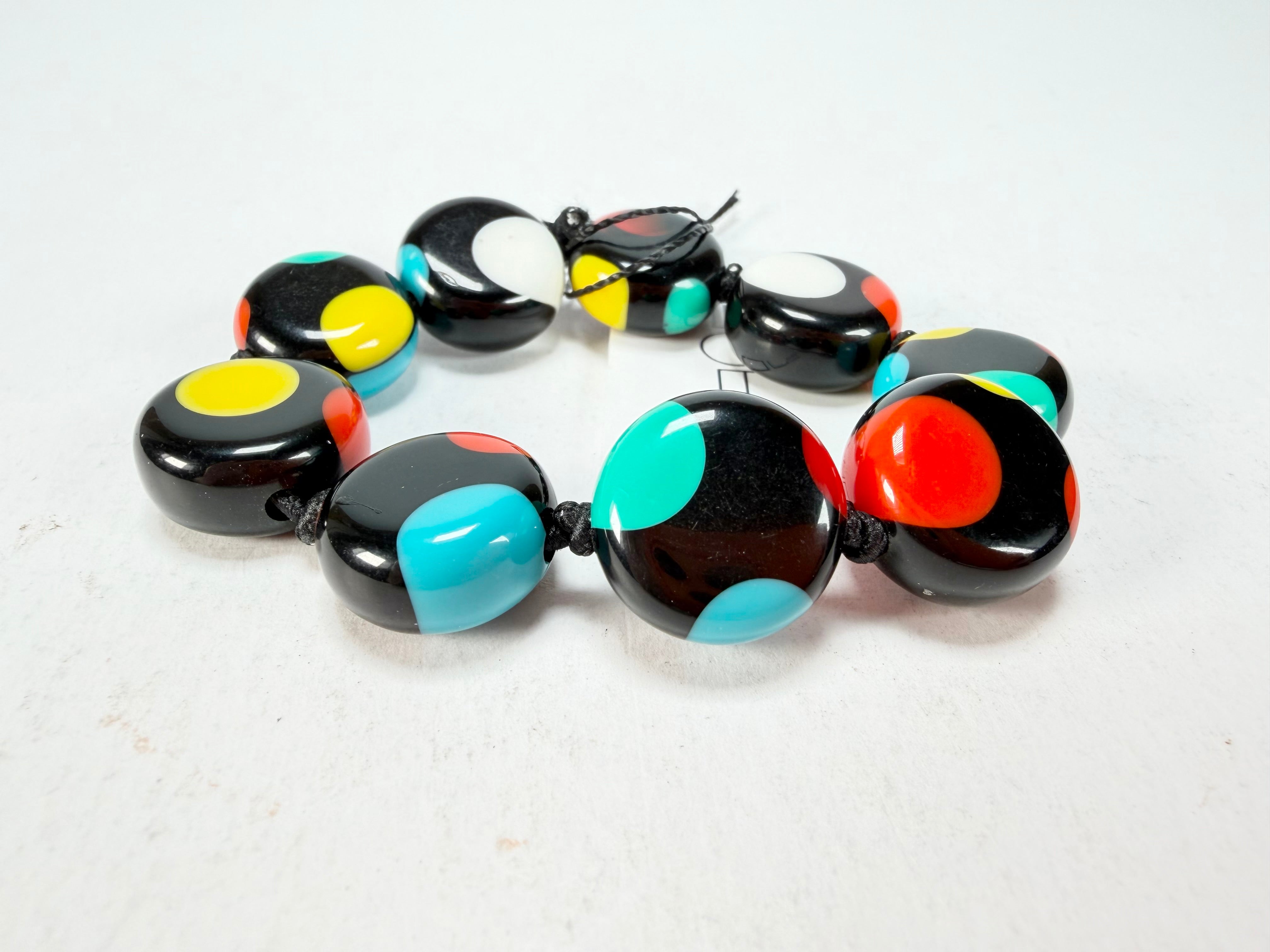 Sobral - Dots "Mini Dots" Multi Colour Elasticated Resin Bracelet ( 000000 )