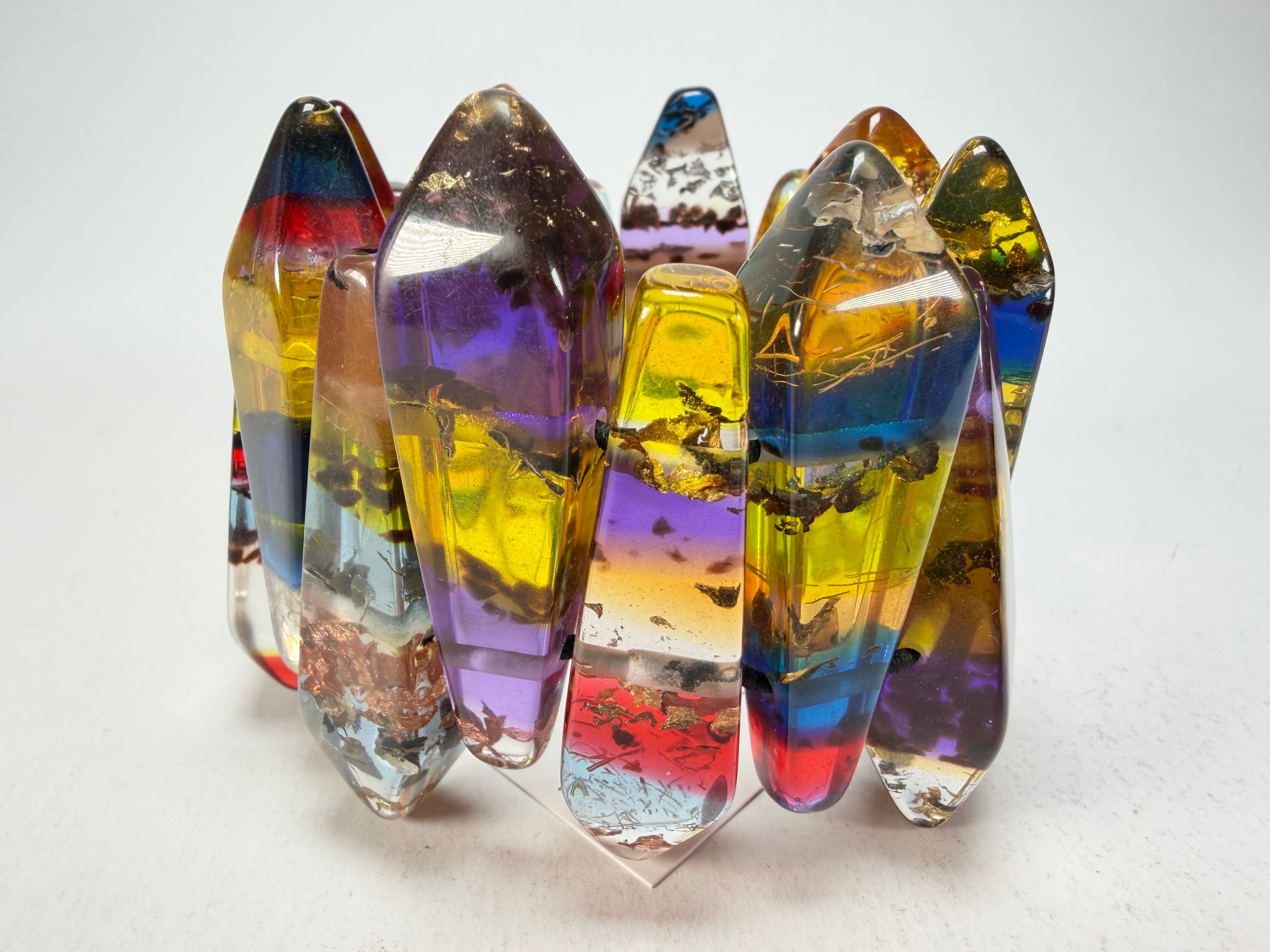 Sobral - Sobralita "Coffinita" Studio Creation Elasticated Resin Bracelet ( 000000 )