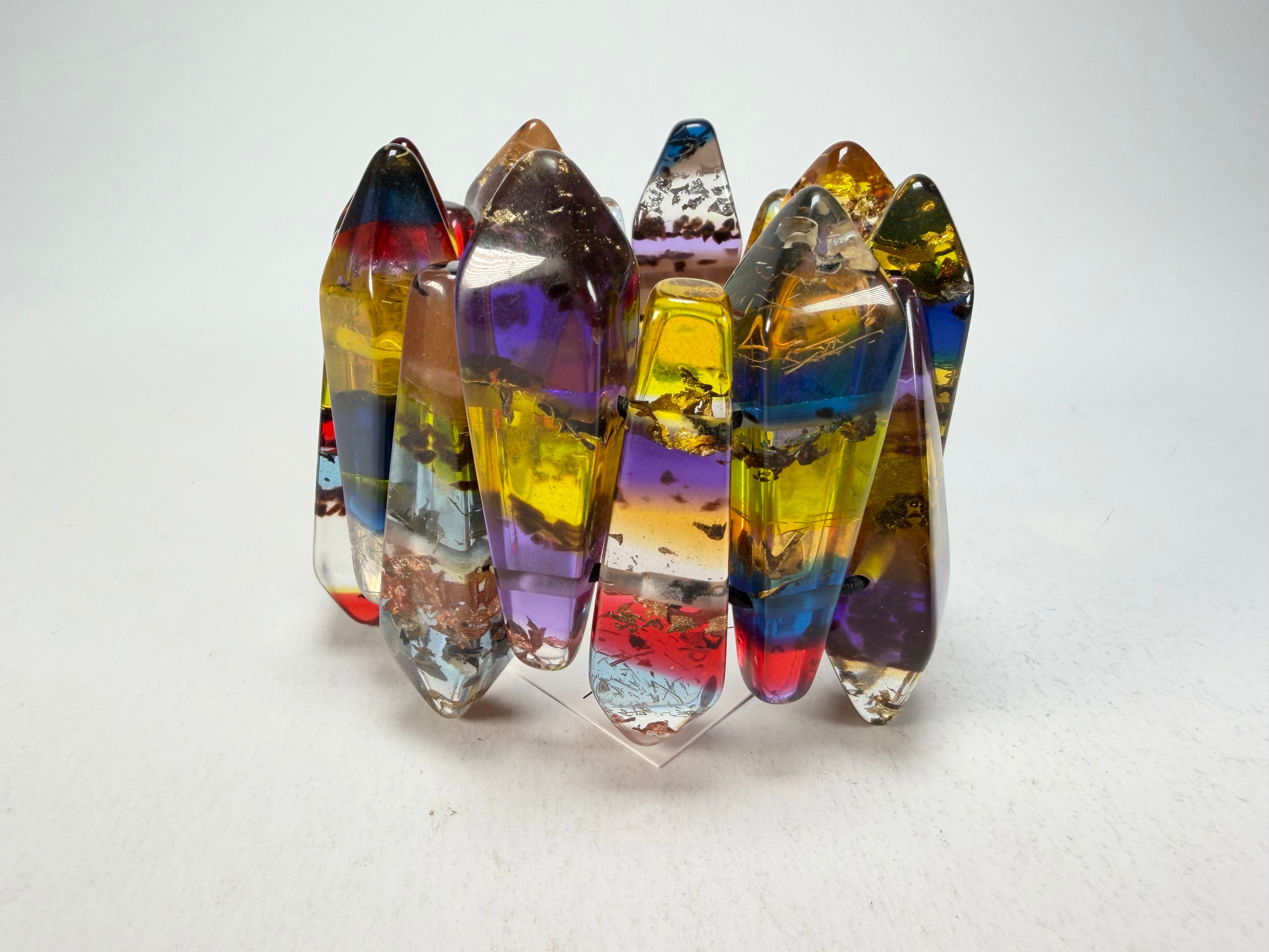 Sobral - Sobralita "Coffinita" Studio Creation Elasticated Resin Bracelet ( 000000 )