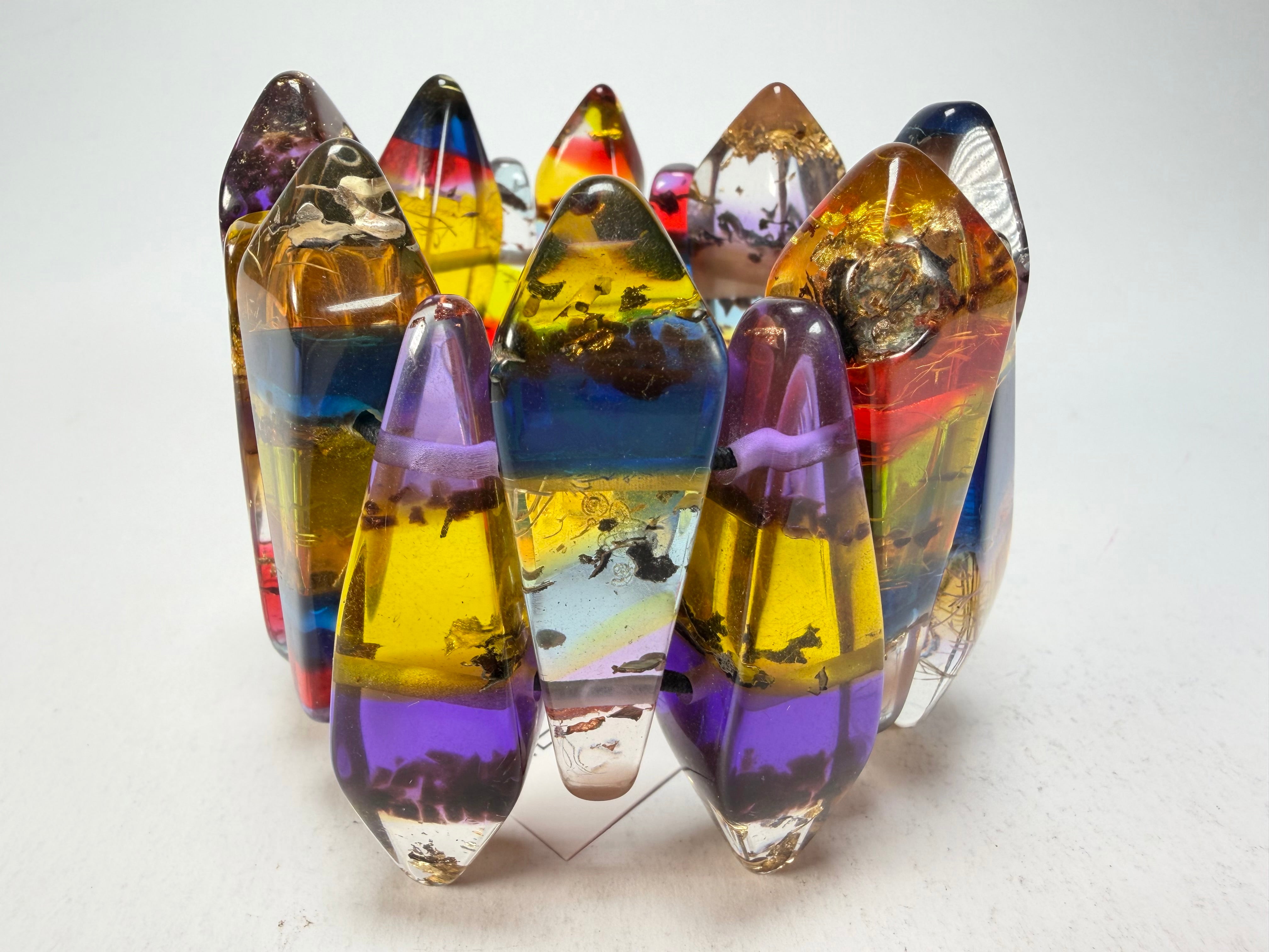 Sobral - Sobralita "Coffinita" Studio Creation Elasticated Resin Bracelet ( 000000 )