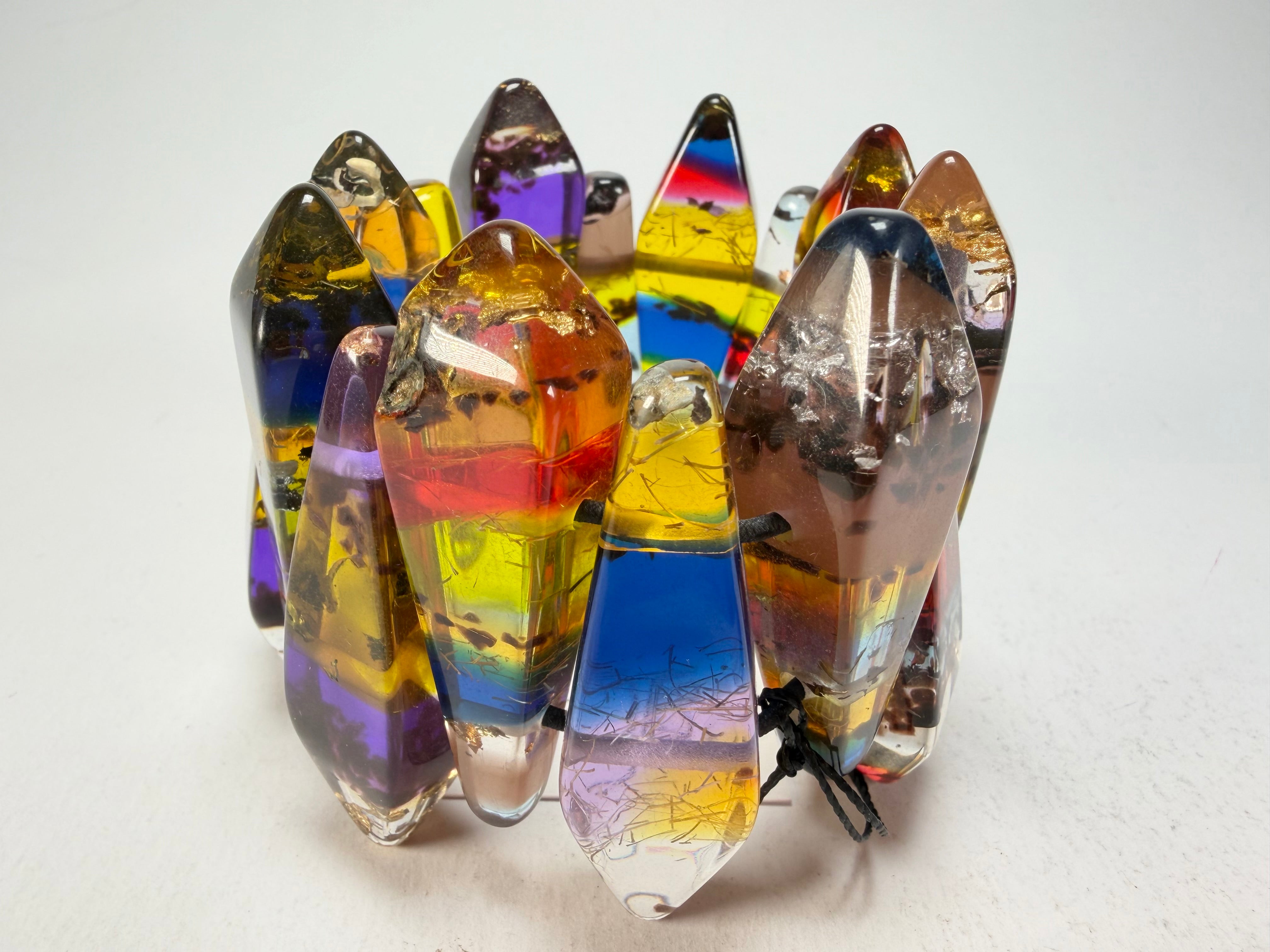 Sobral - Sobralita "Coffinita" Studio Creation Elasticated Resin Bracelet ( 000000 )