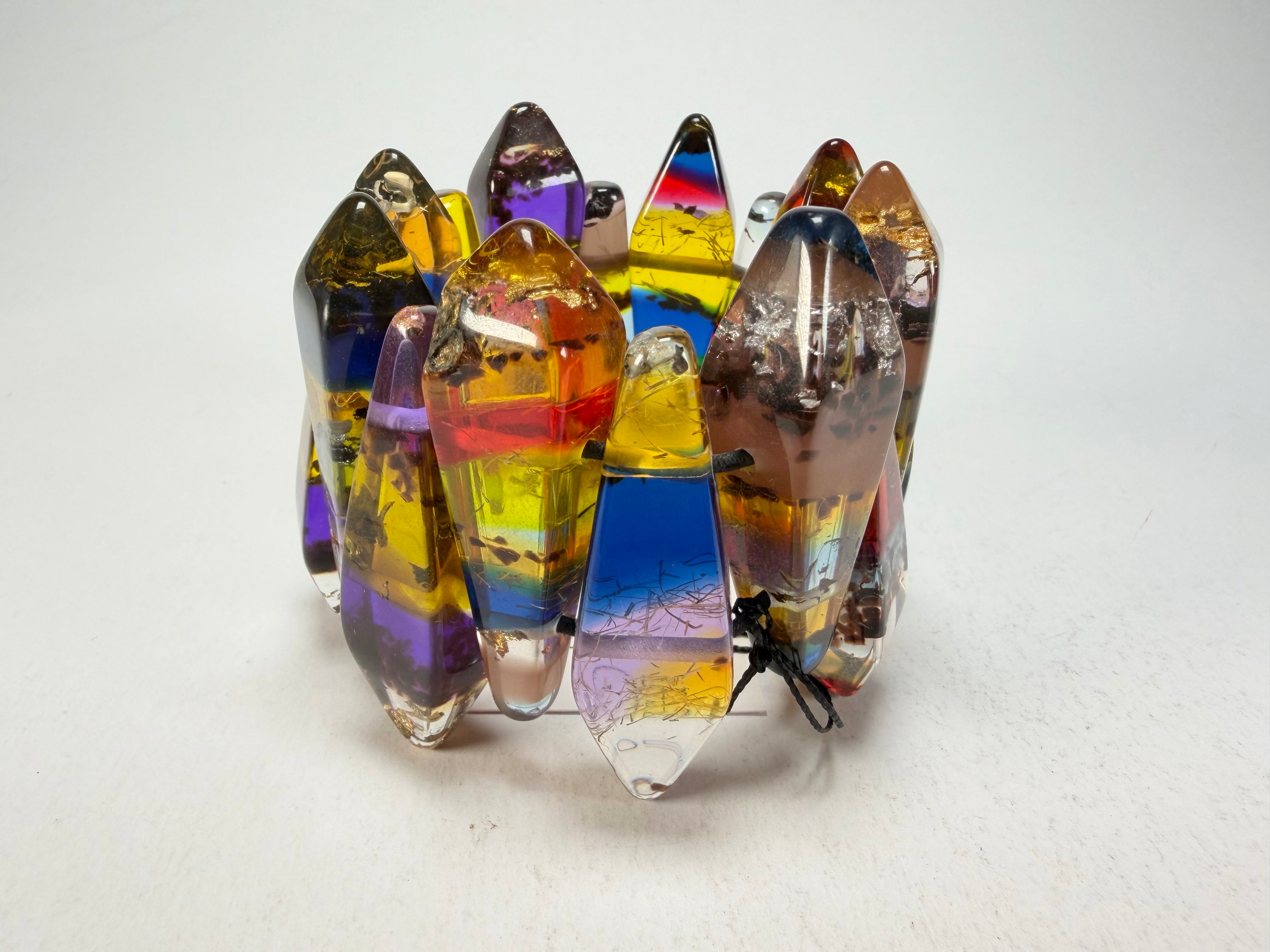 Sobral - Sobralita "Coffinita" Studio Creation Elasticated Resin Bracelet ( 000000 )