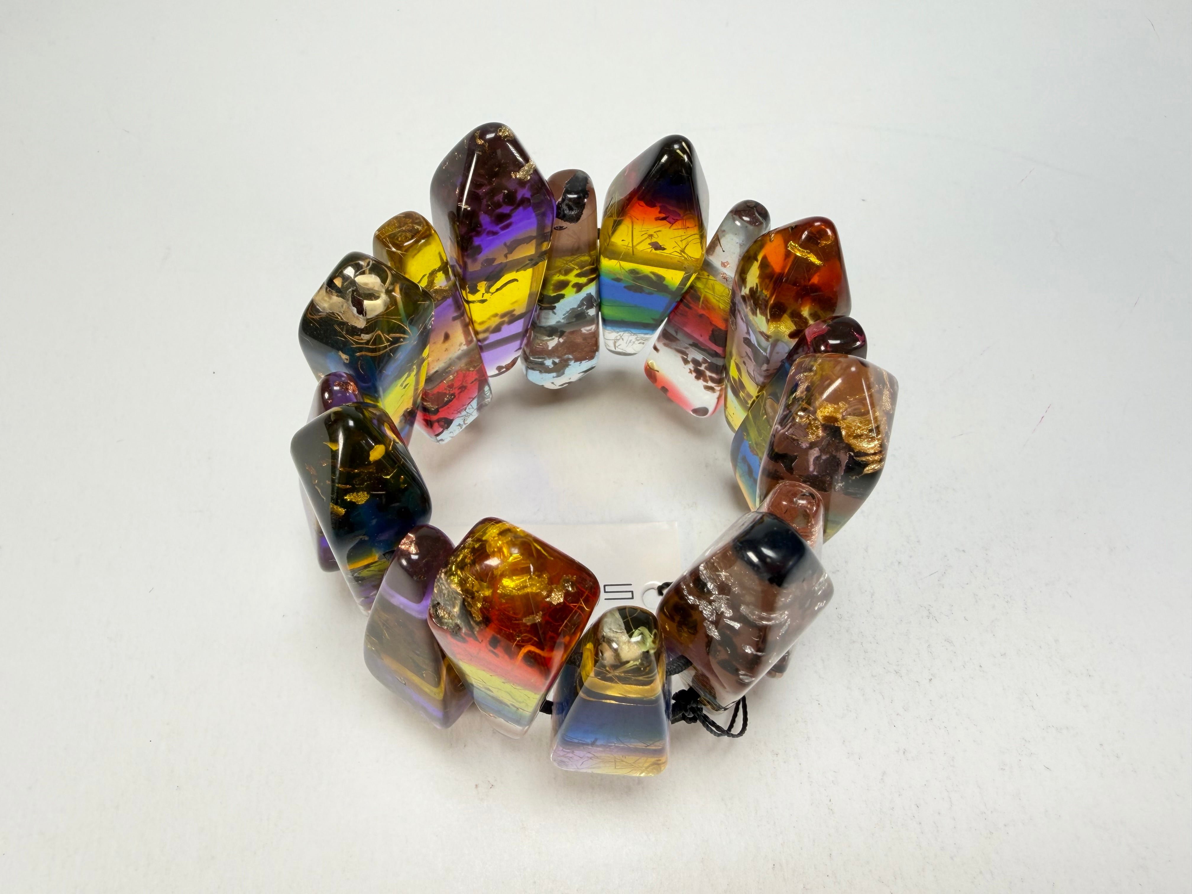 Sobral - Sobralita "Coffinita" Studio Creation Elasticated Resin Bracelet ( 000000 )