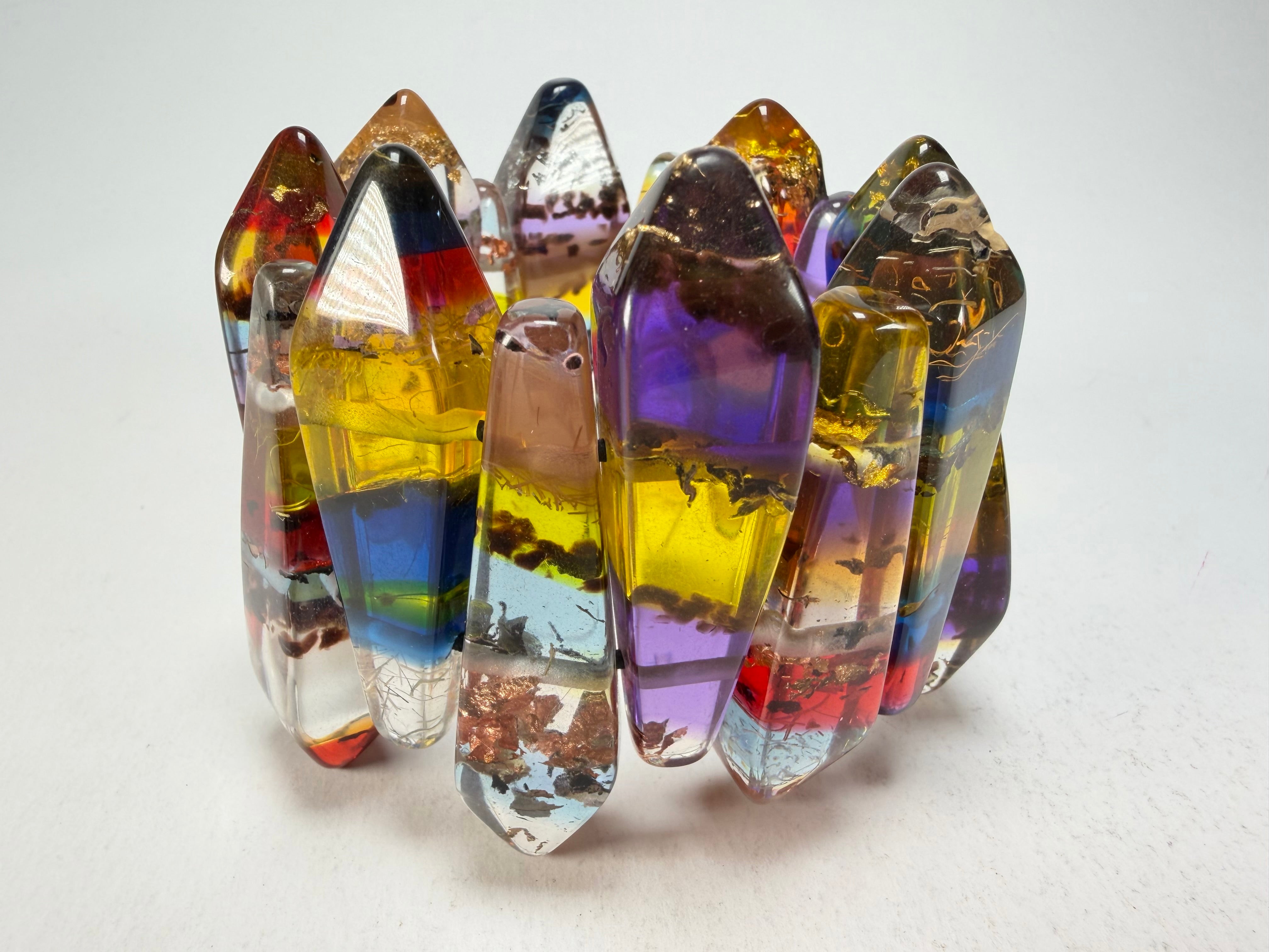 Sobral - Sobralita "Coffinita" Studio Creation Elasticated Resin Bracelet ( 000000 )