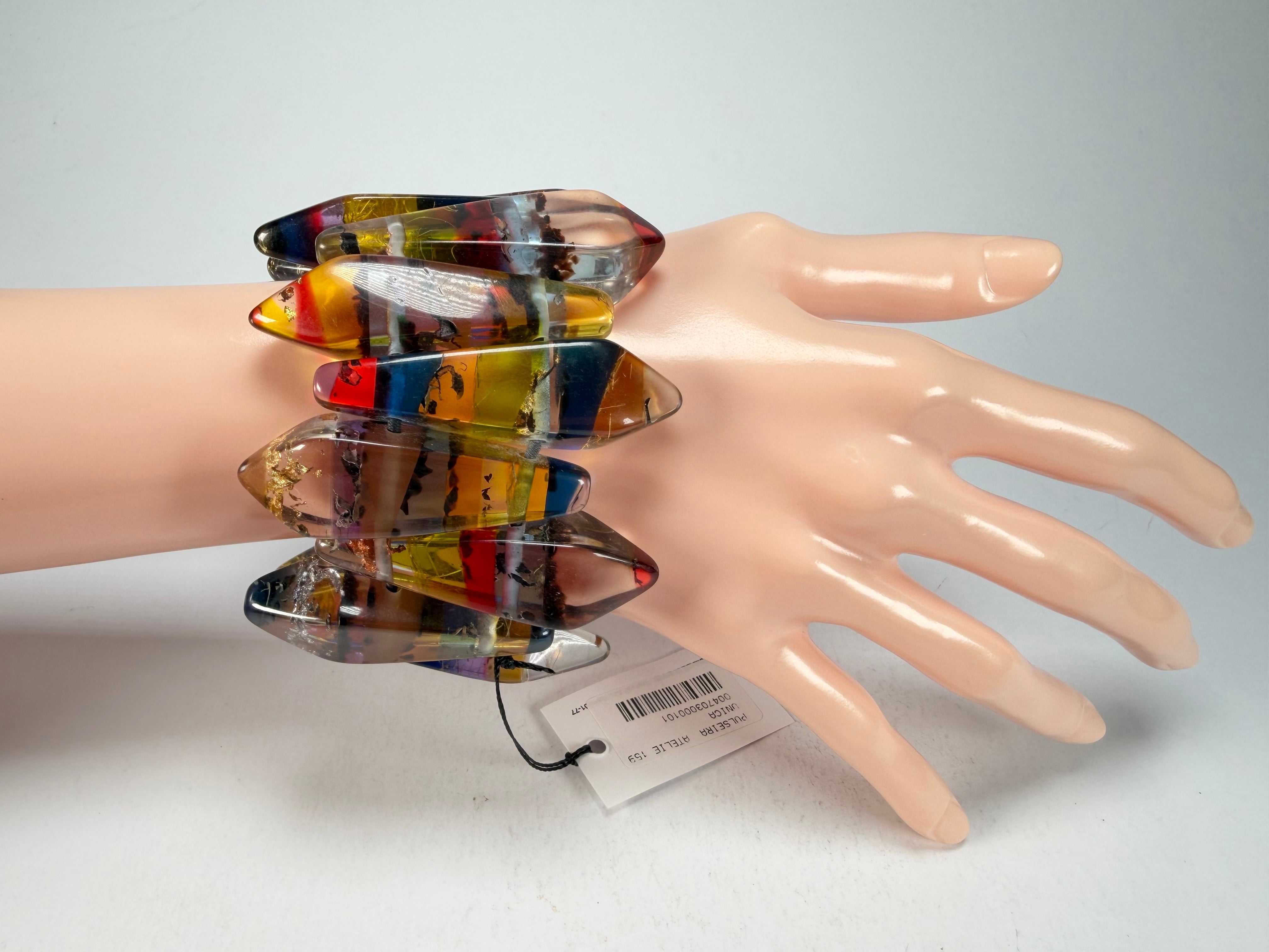 Sobral - Sobralita "Coffinita" Studio Creation Elasticated Resin Bracelet ( 000000 )