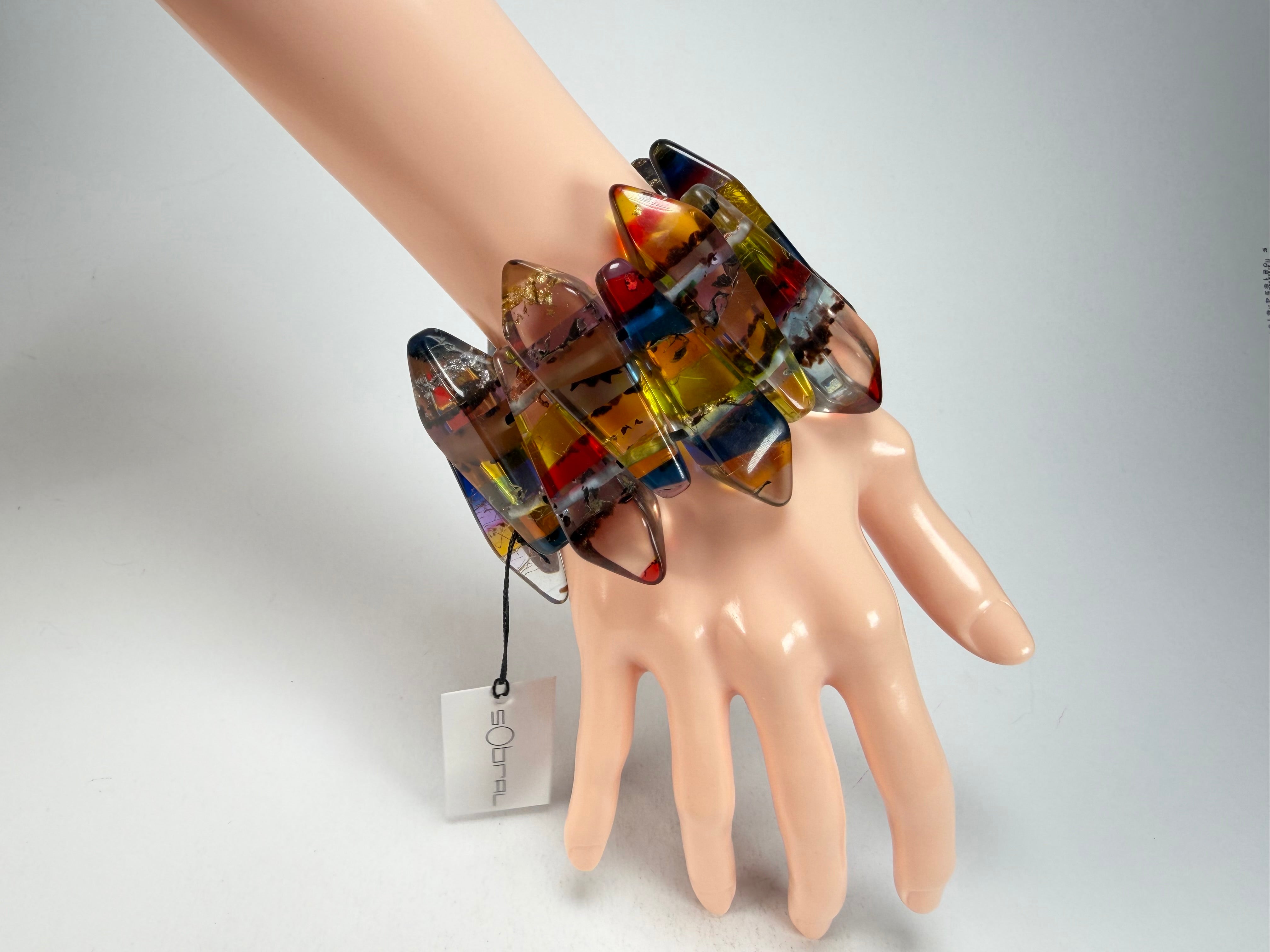 Sobral - Sobralita "Coffinita" Studio Creation Elasticated Resin Bracelet ( 000000 )