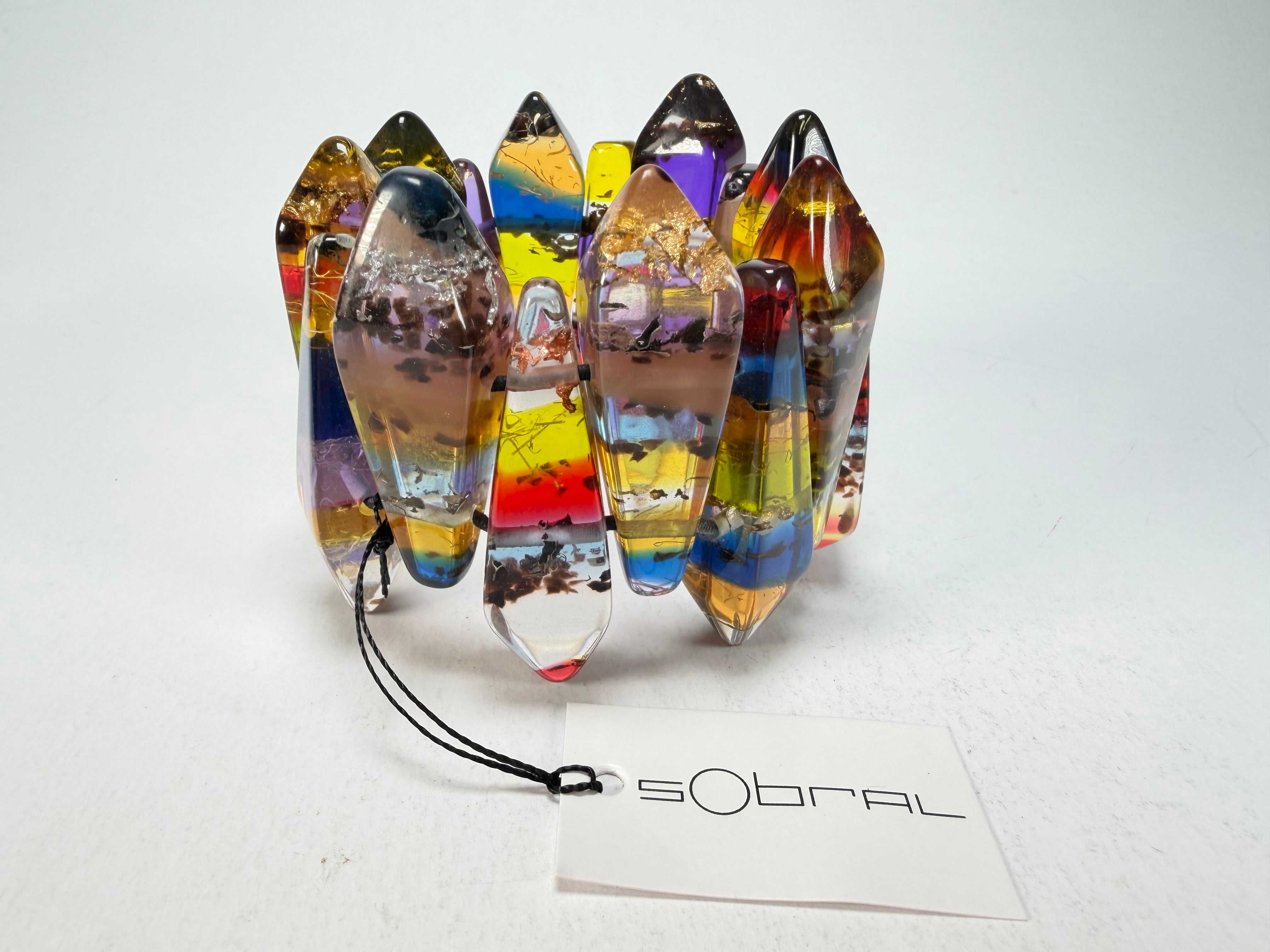 Sobral - Sobralita "Coffinita" Studio Creation Elasticated Resin Bracelet ( 000000 )