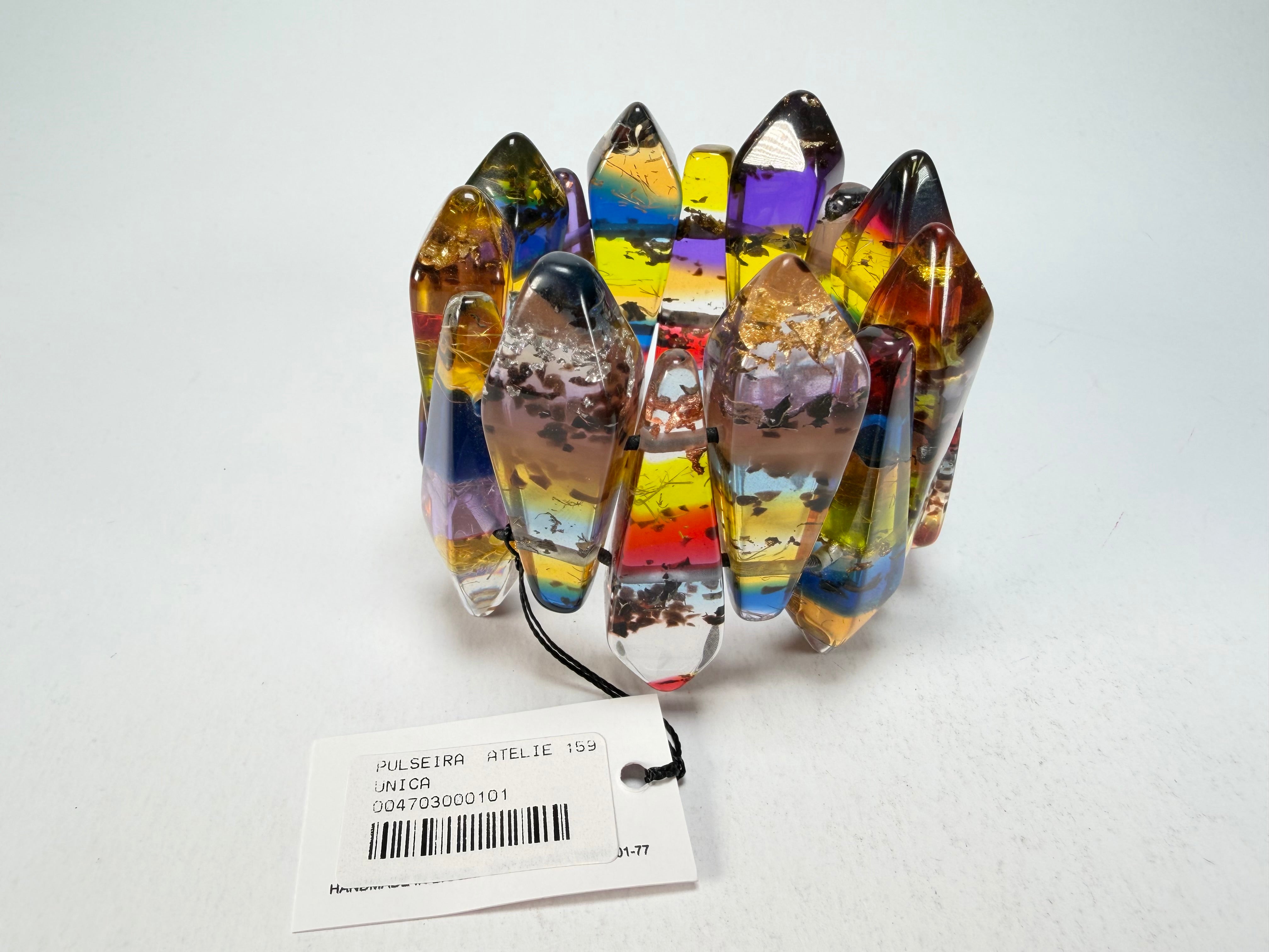 Sobral - Sobralita "Coffinita" Studio Creation Elasticated Resin Bracelet ( 000000 )