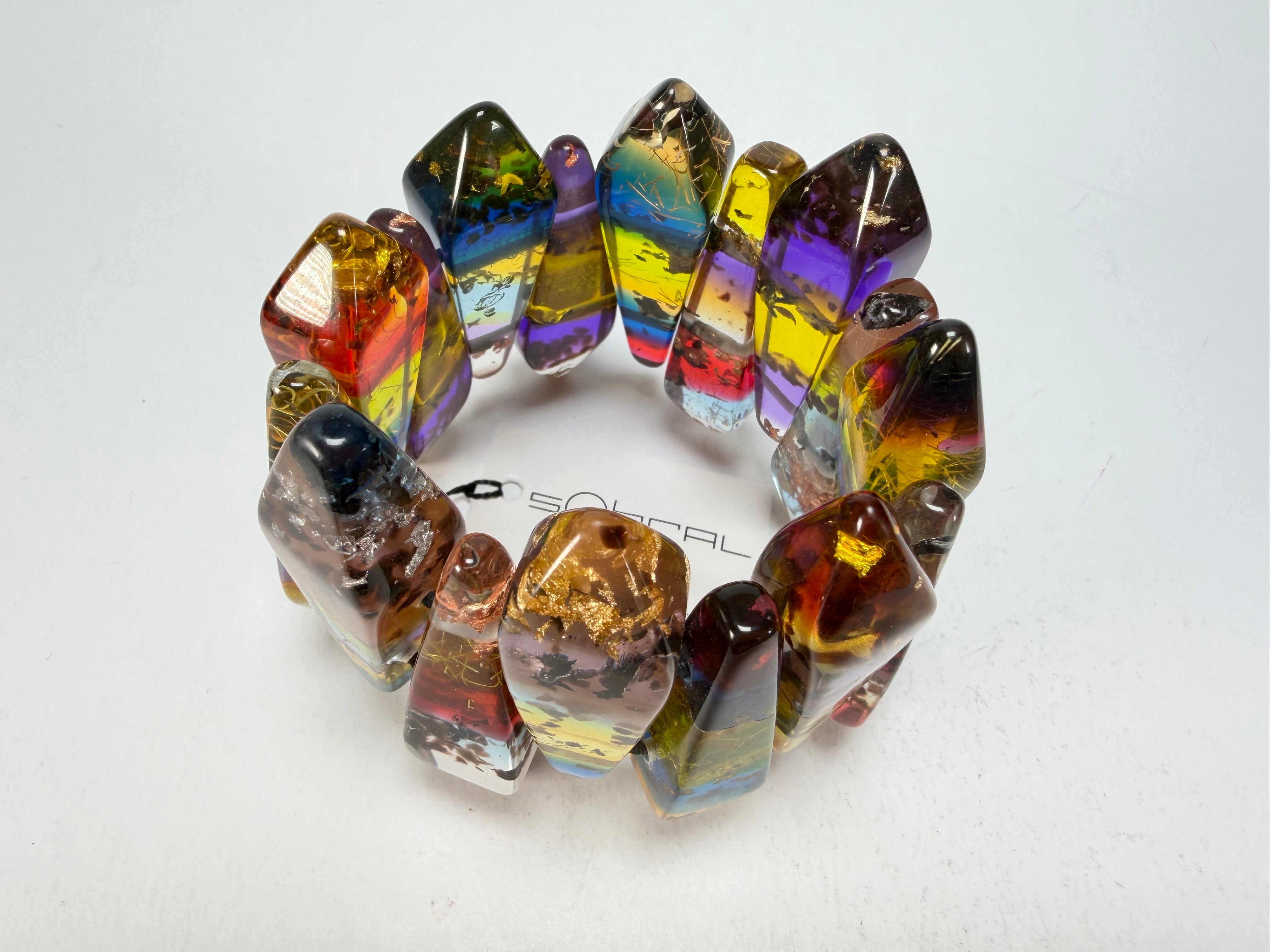Sobral - Sobralita "Coffinita" Studio Creation Elasticated Resin Bracelet ( 000000 )