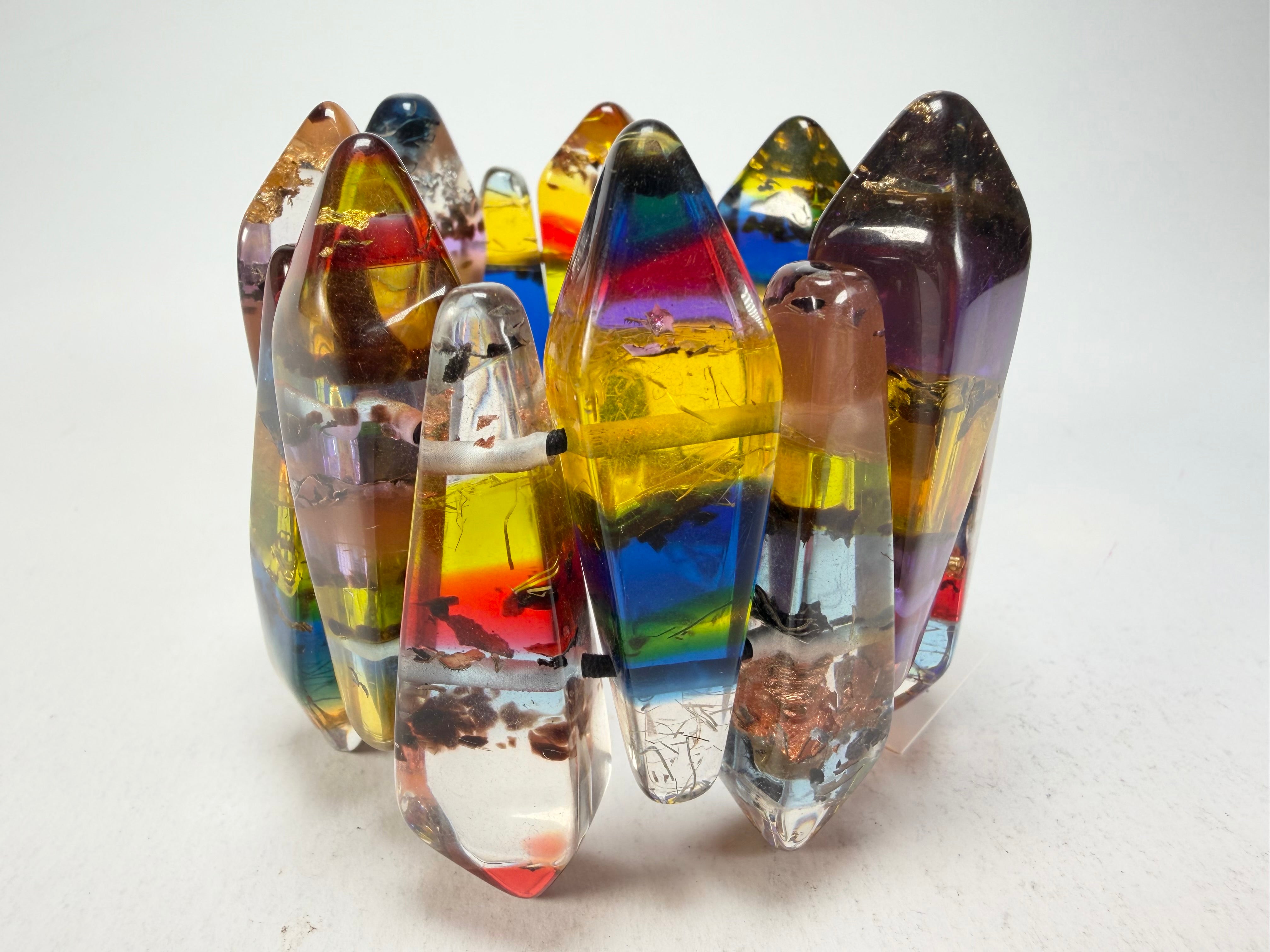 Sobral - Sobralita "Coffinita" Studio Creation Elasticated Resin Bracelet ( 000000 )