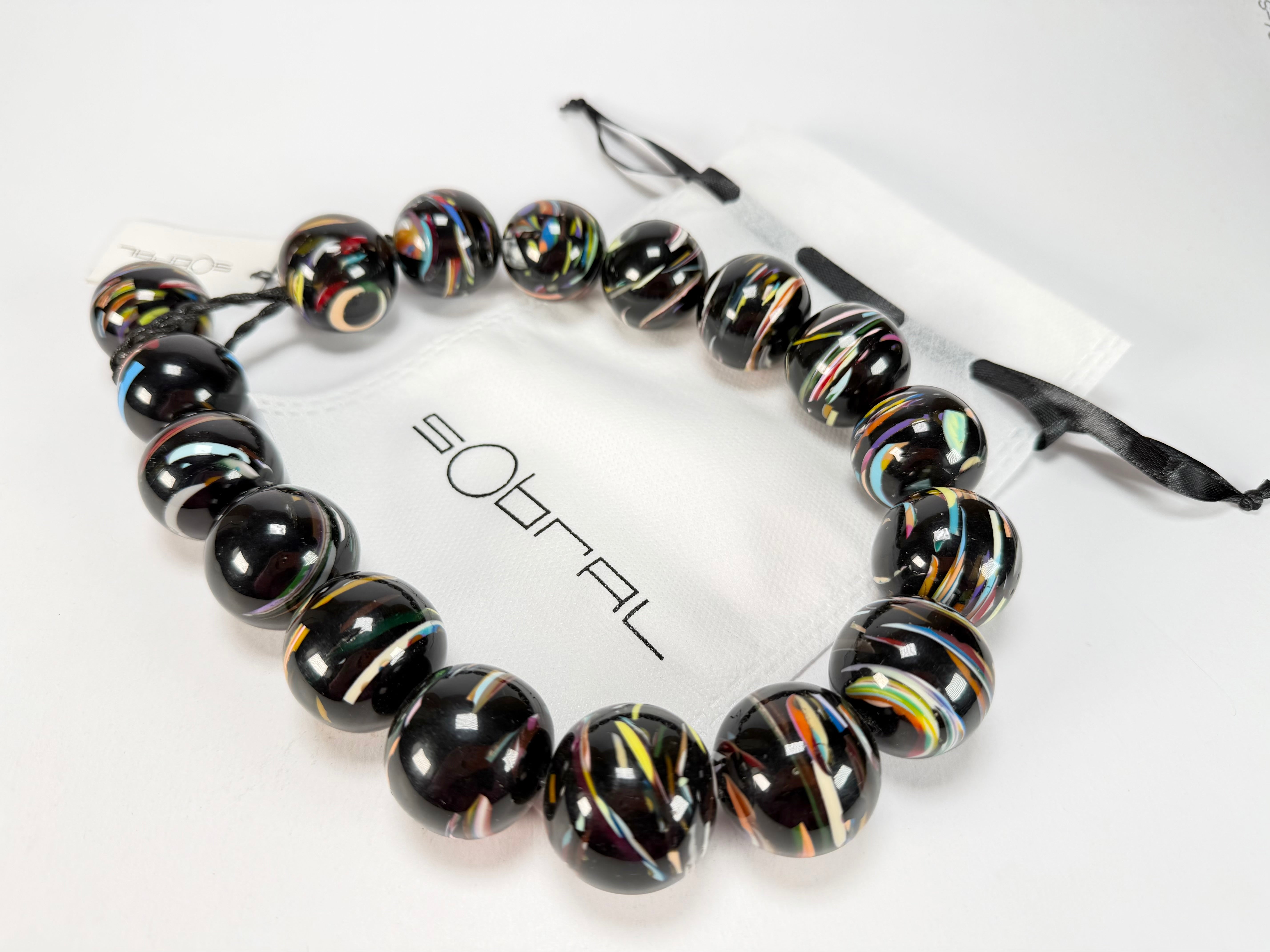 Sobral - Baru "Cluster" Studio Creation Resin Necklace ( 000000 )