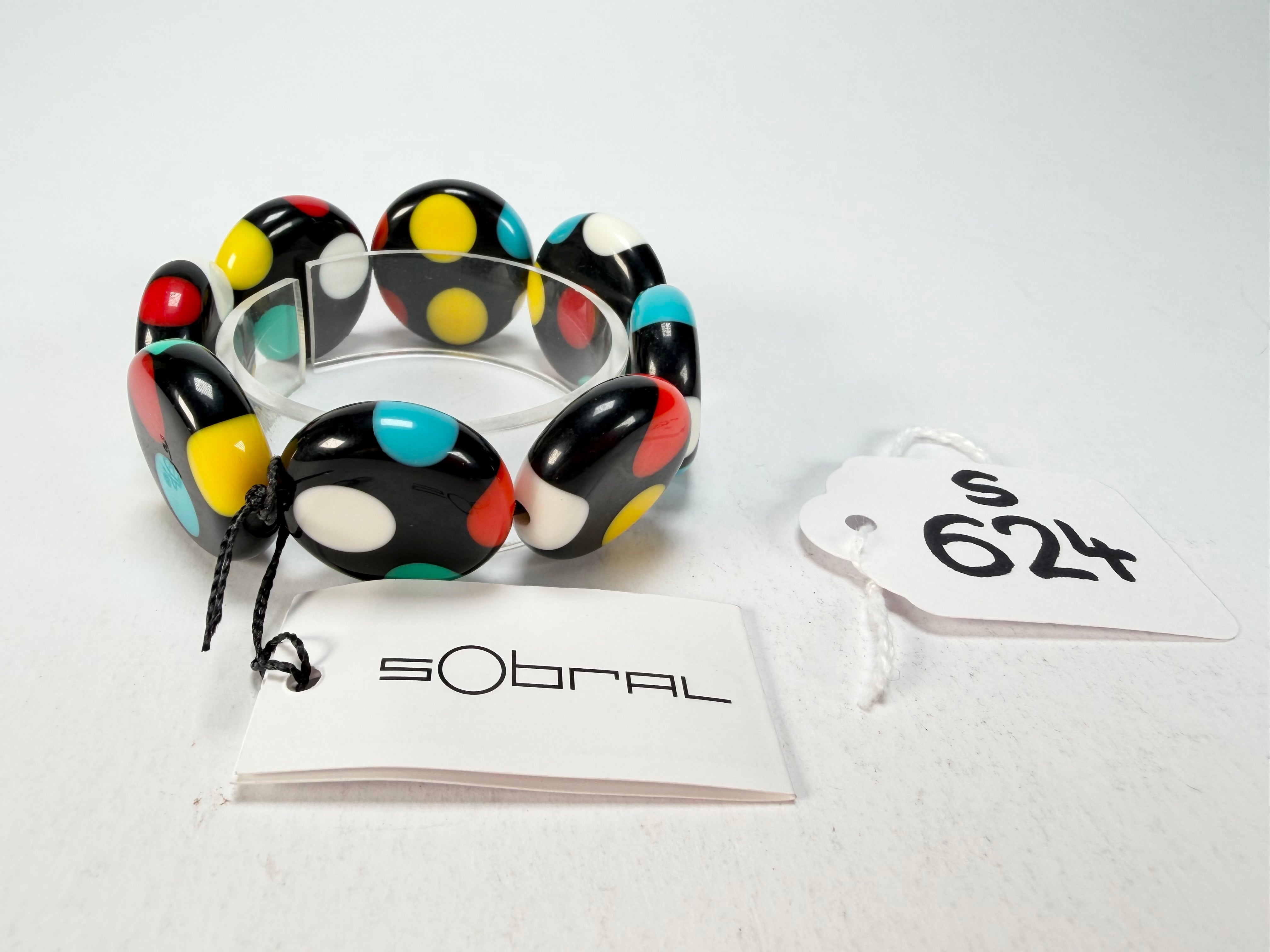 Sobral - Dots "Dots" Multi Colour Elasticated Resin Bracelet ( 005362 )