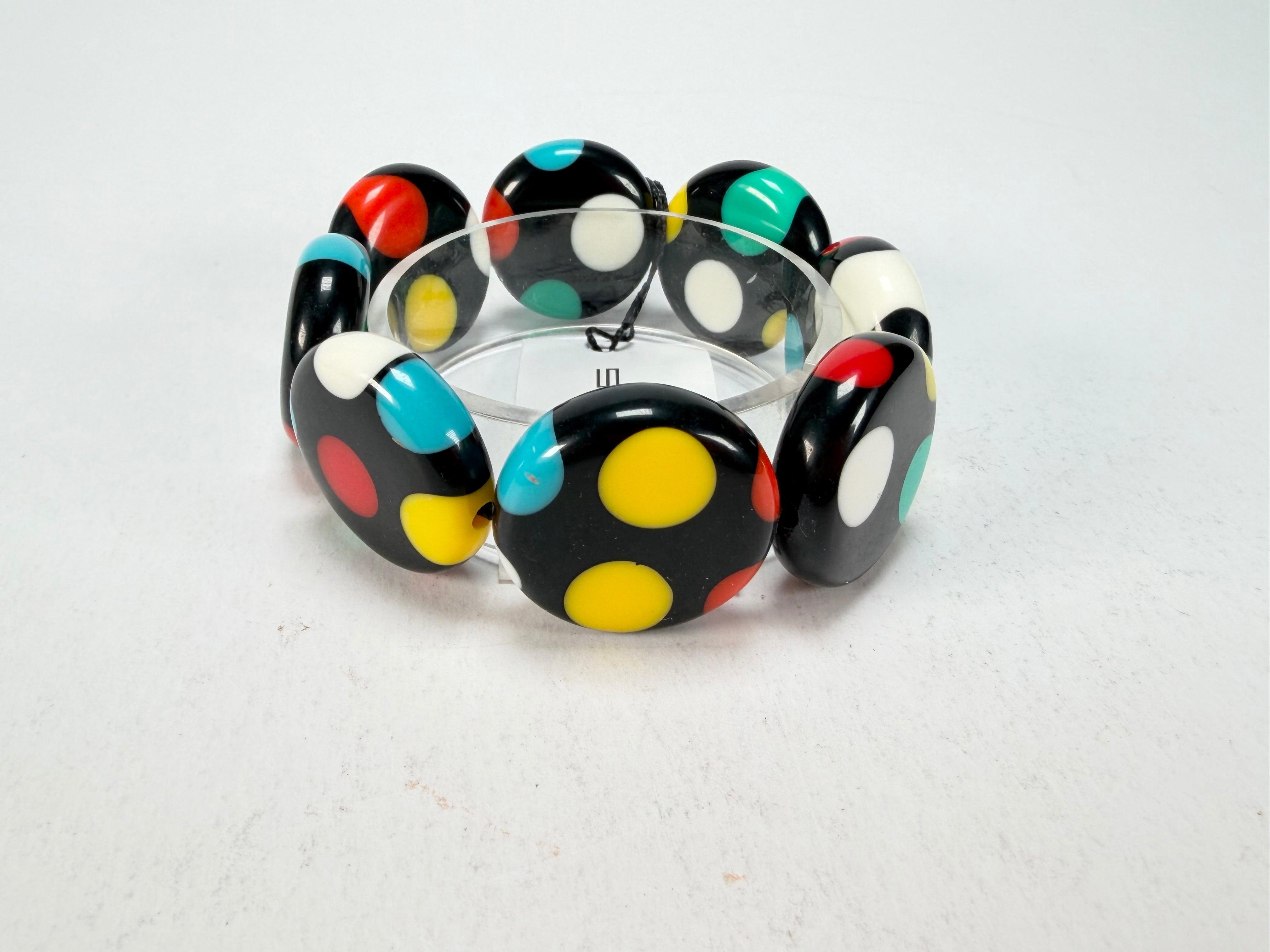 Sobral - Dots "Dots" Multi Colour Elasticated Resin Bracelet ( 005362 )