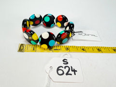 Sobral - Dots "Dots" Multi Colour Elasticated Resin Bracelet ( 005362 )