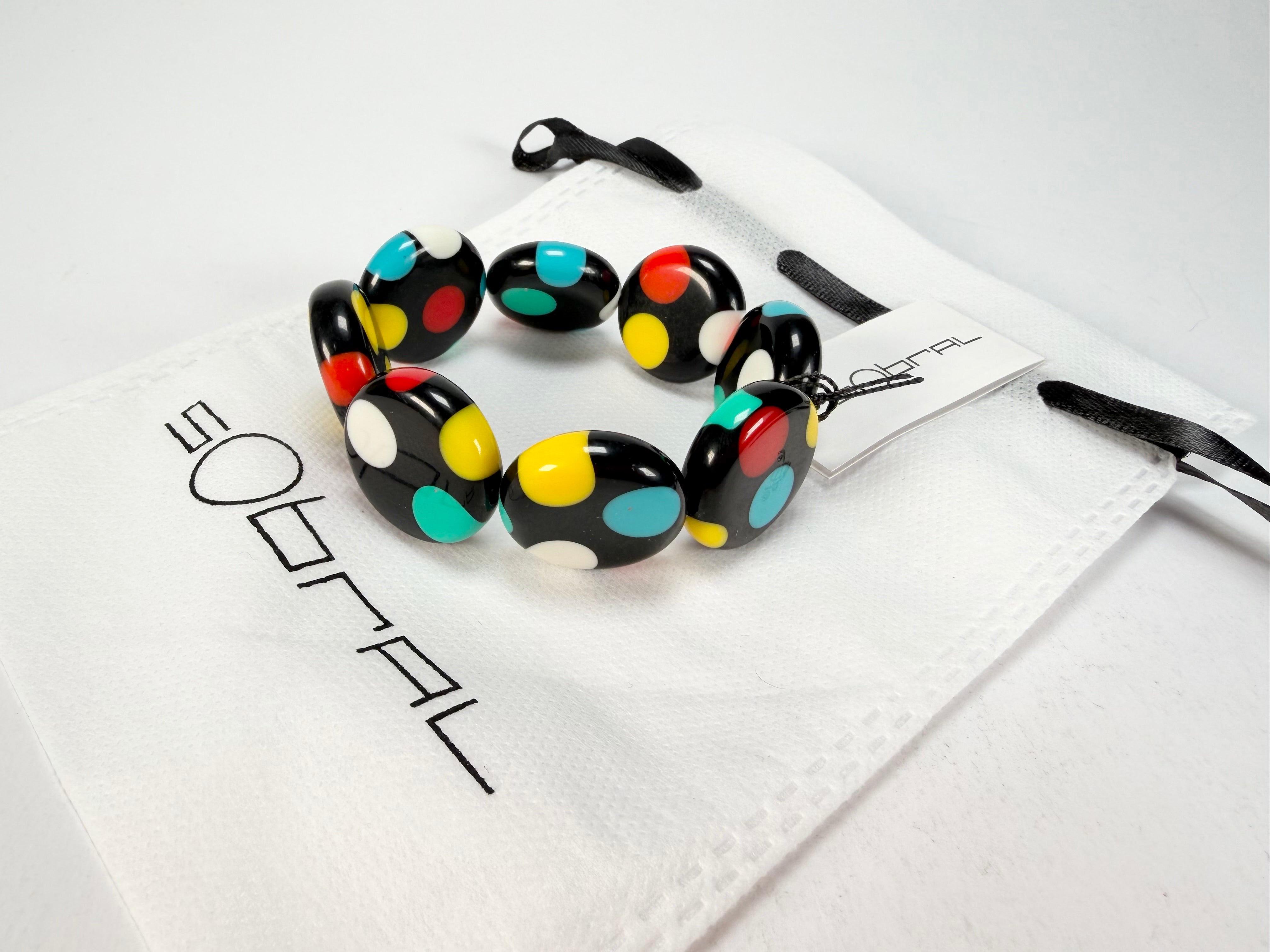 Sobral - Dots "Dots" Multi Colour Elasticated Resin Bracelet ( 005362 )