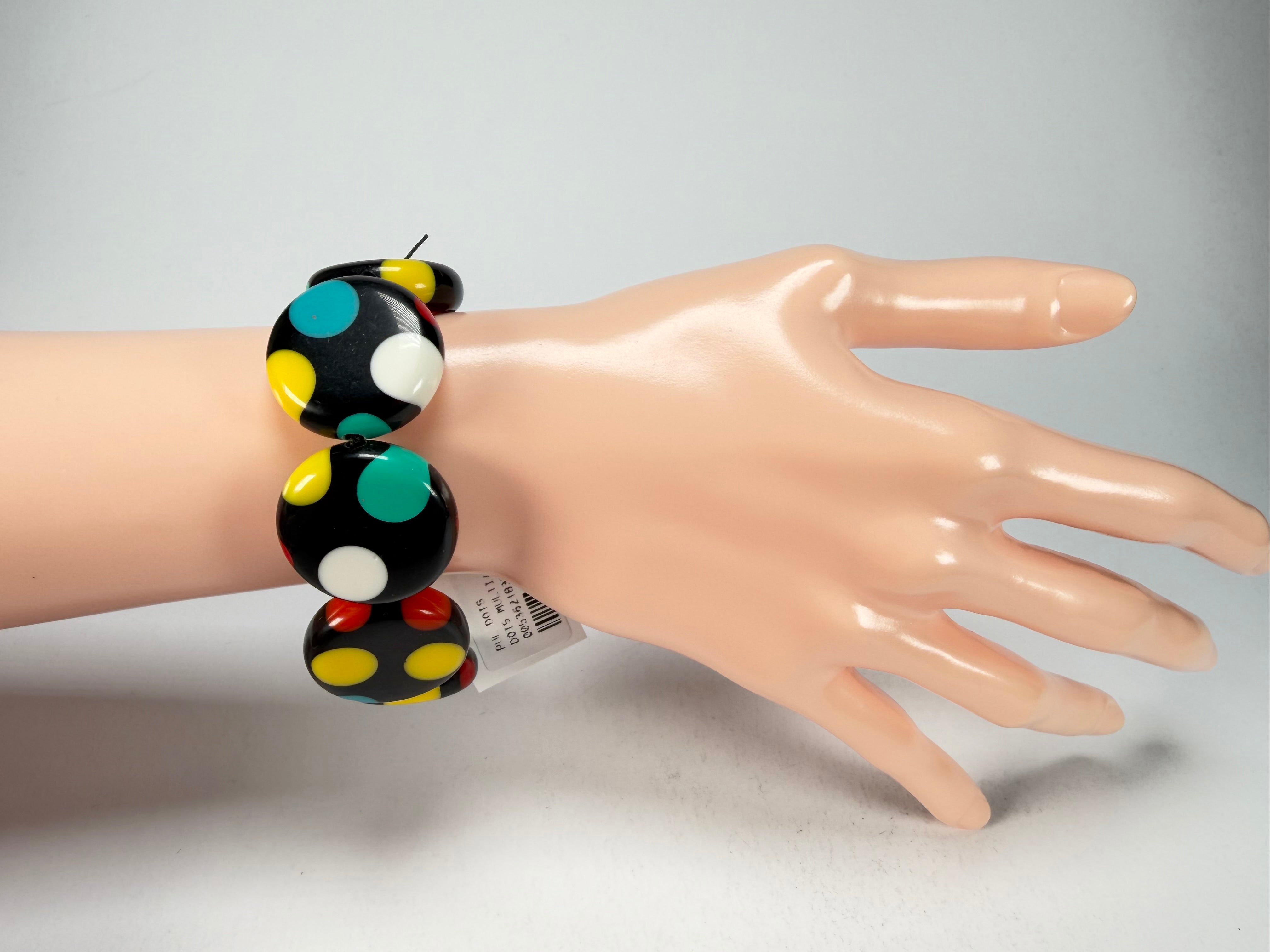 Sobral - Dots "Dots" Multi Colour Elasticated Resin Bracelet ( 005362 )