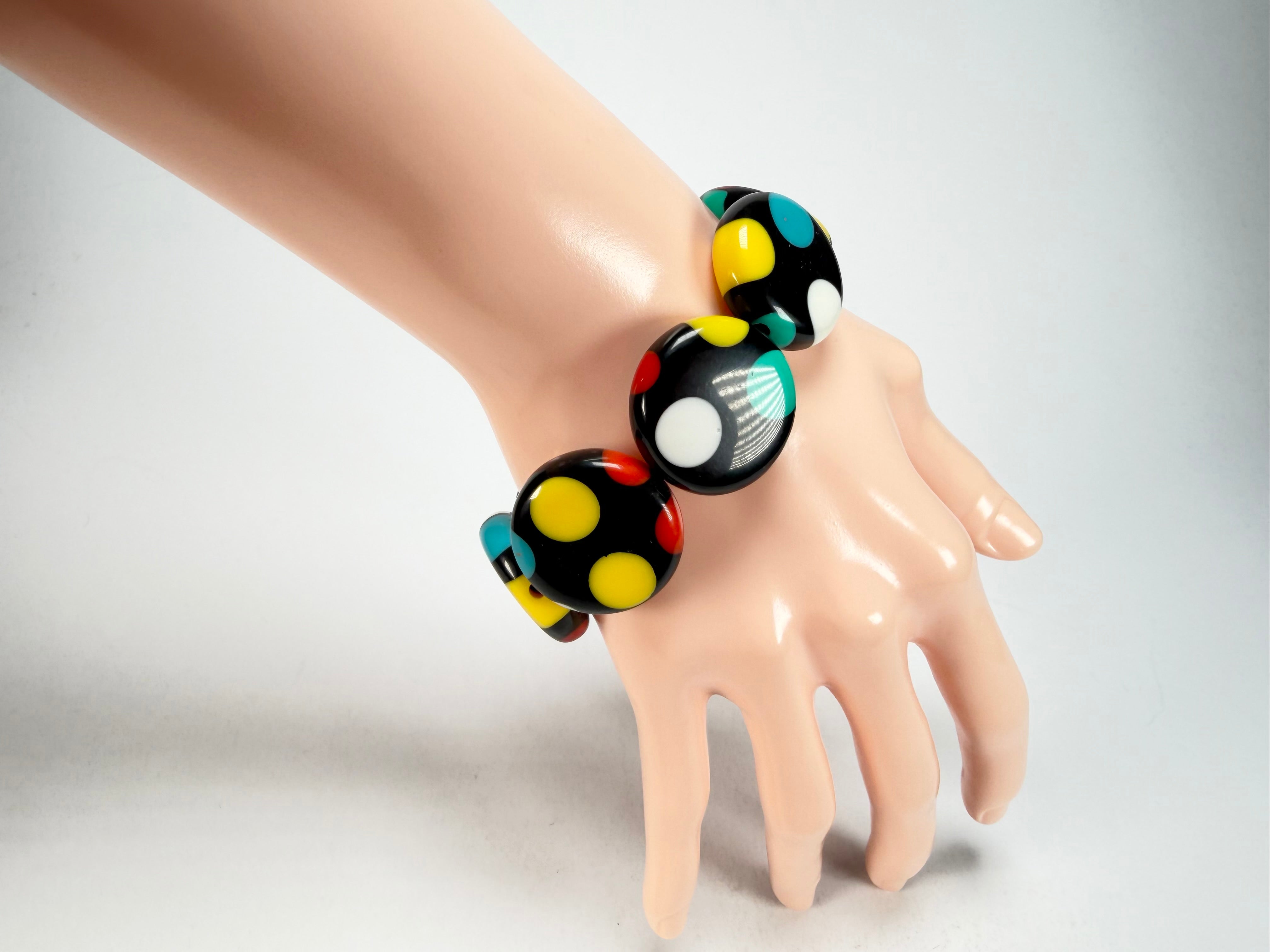 Sobral - Dots "Dots" Multi Colour Elasticated Resin Bracelet ( 005362 )