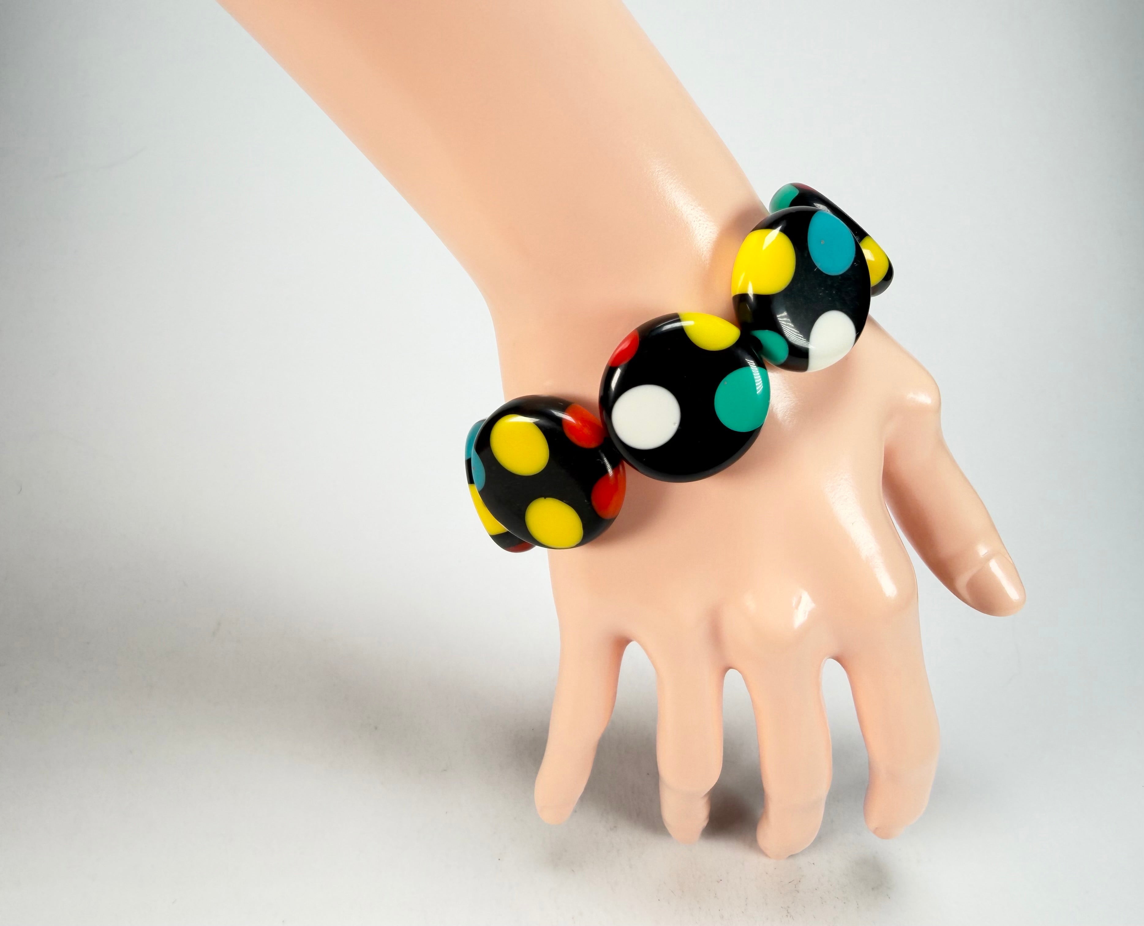 Sobral - Dots "Dots" Multi Colour Elasticated Resin Bracelet ( 005362 )