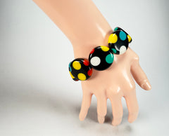 Sobral - Dots "Dots" Multi Colour Elasticated Resin Bracelet ( 005362 )