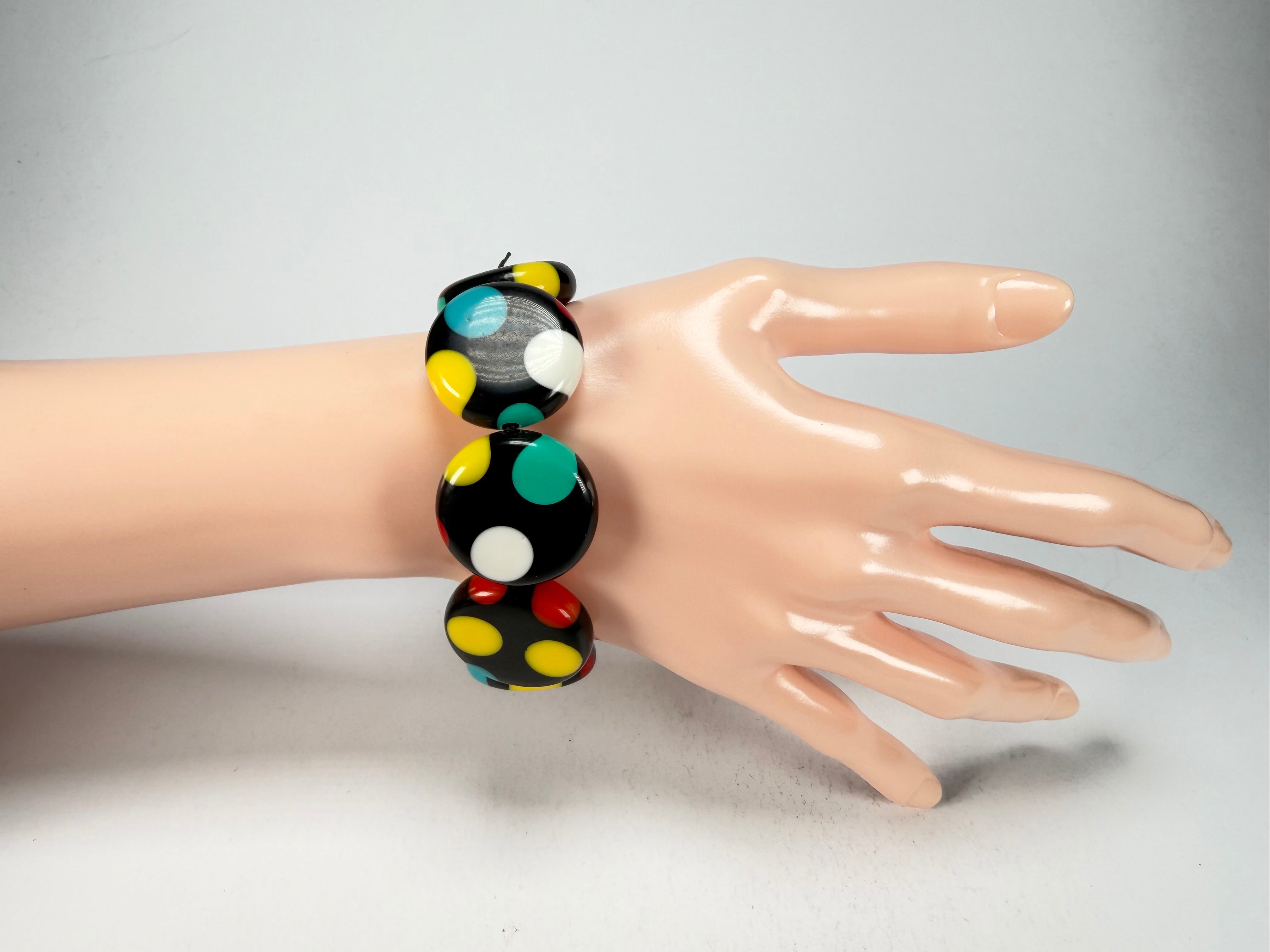 Sobral - Dots "Dots" Multi Colour Elasticated Resin Bracelet ( 005362 )
