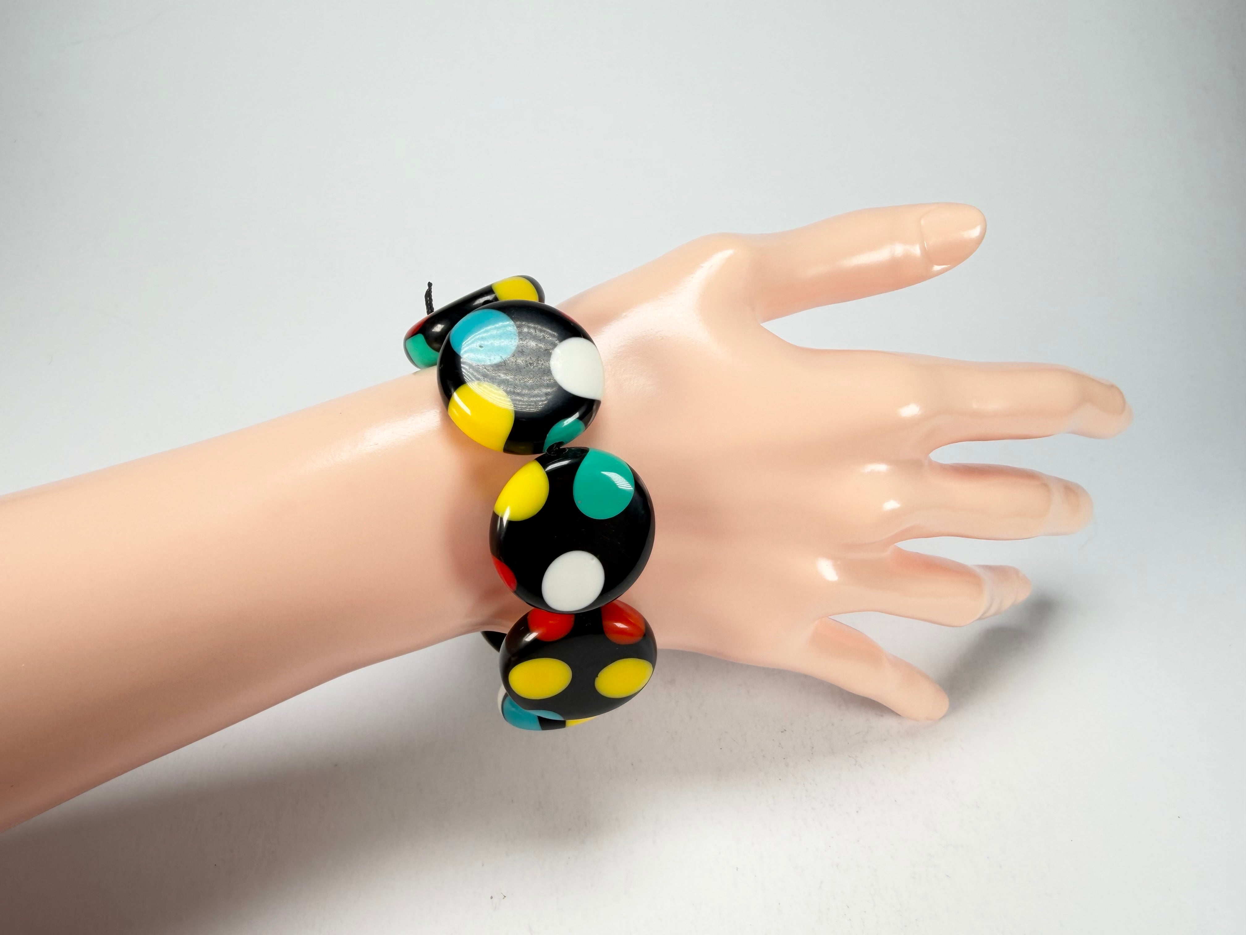 Sobral - Dots "Dots" Multi Colour Elasticated Resin Bracelet ( 005362 )