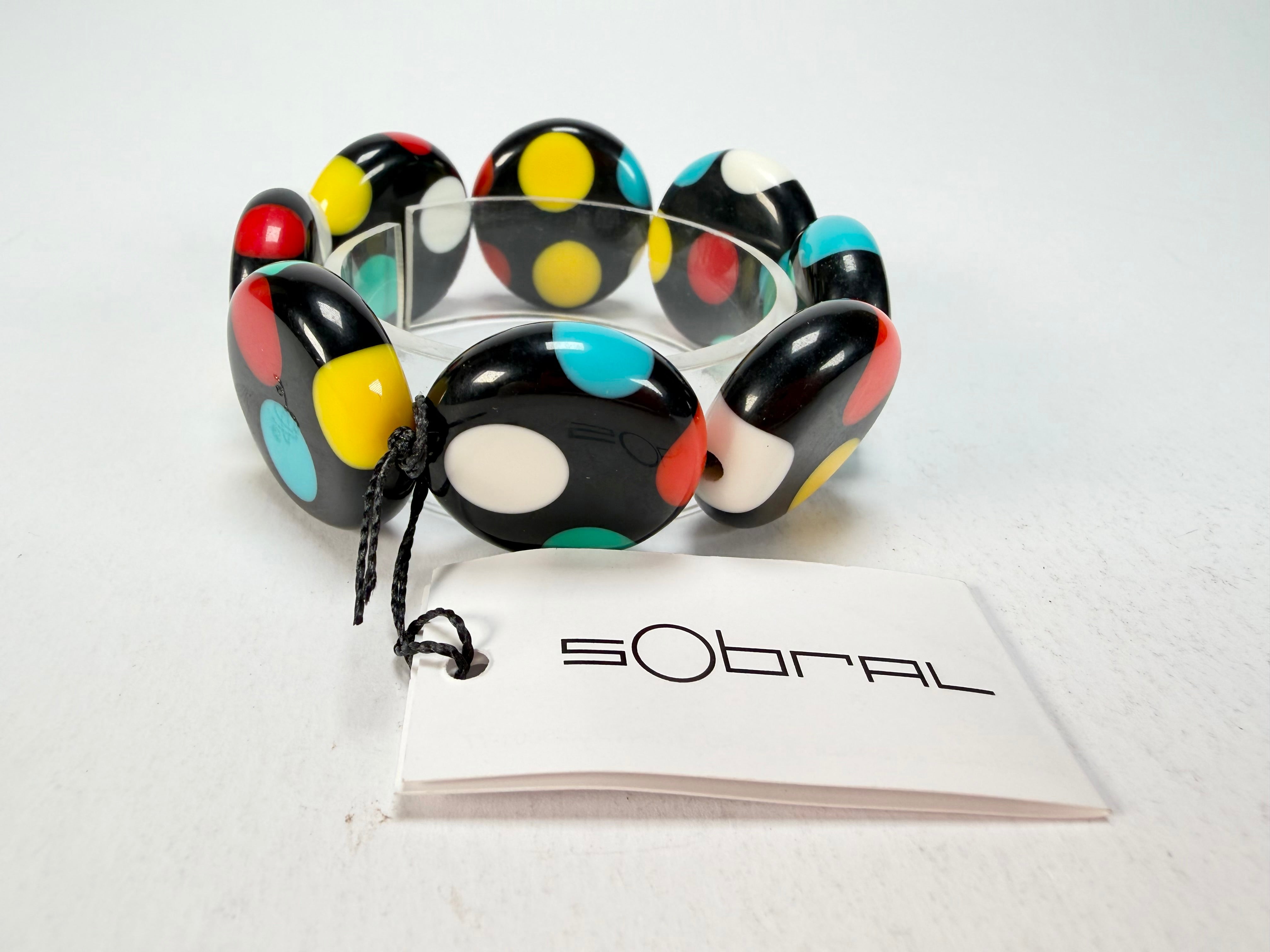 Sobral - Dots "Dots" Multi Colour Elasticated Resin Bracelet ( 005362 )