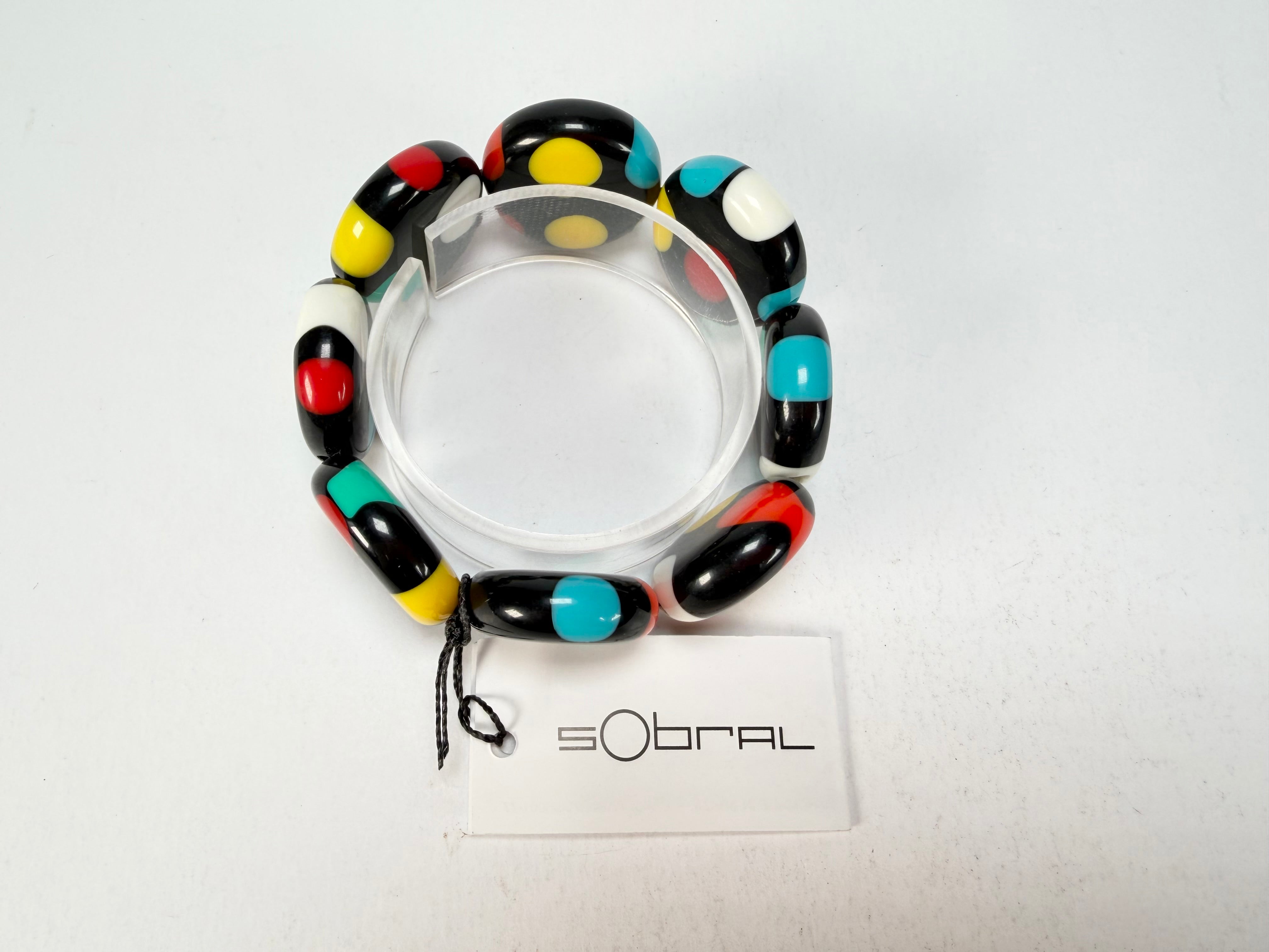 Sobral - Dots "Dots" Multi Colour Elasticated Resin Bracelet ( 005362 )