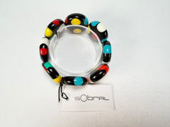 Sobral - Dots "Dots" Multi Colour Elasticated Resin Bracelet ( 005362 )