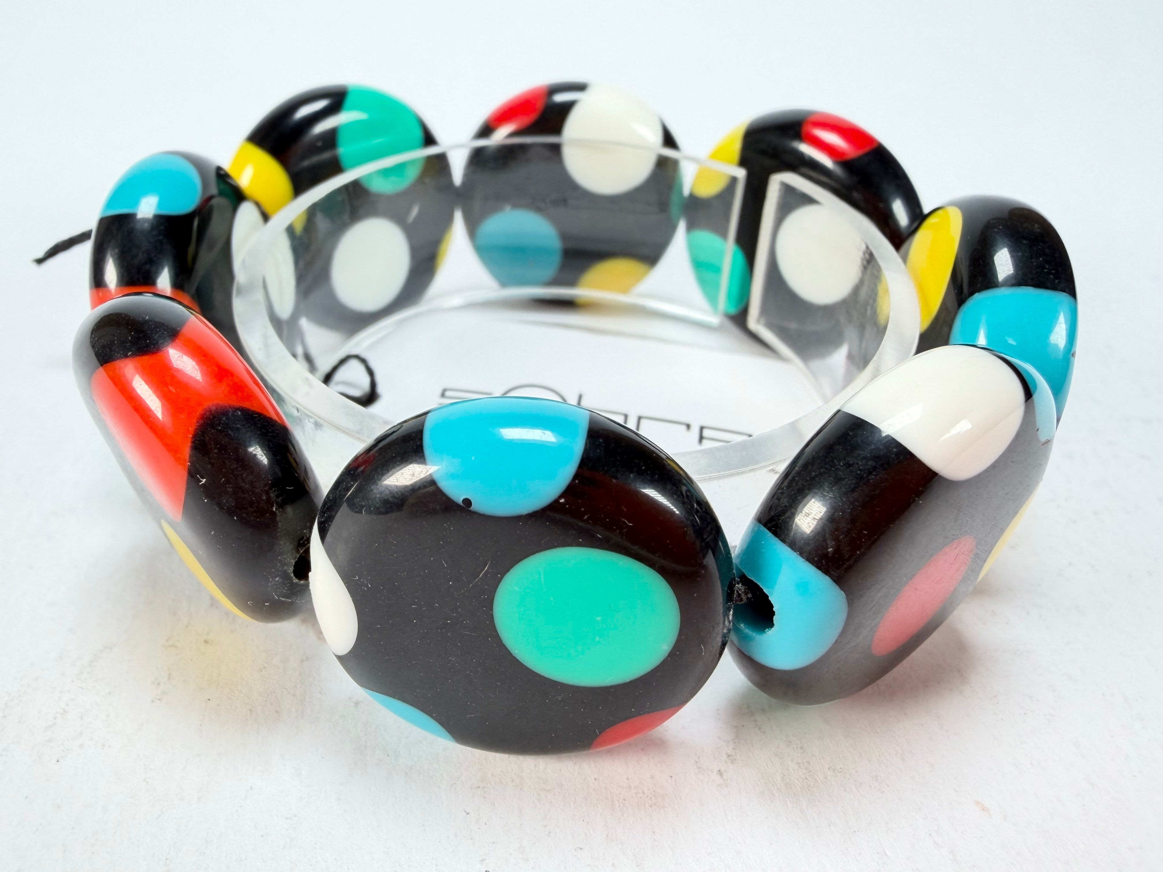 Sobral - Dots "Dots" Multi Colour Elasticated Resin Bracelet ( 005362 )