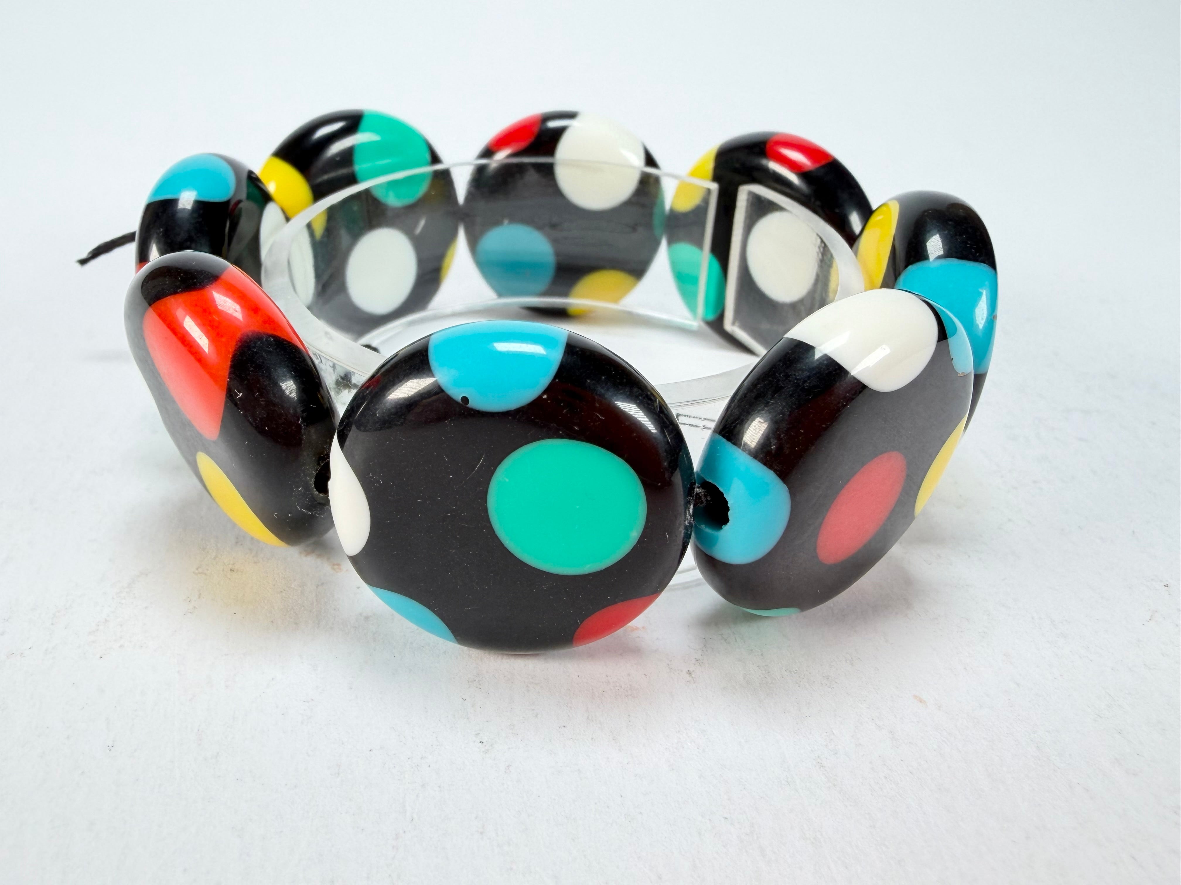 Sobral - Dots "Dots" Multi Colour Elasticated Resin Bracelet ( 005362 )