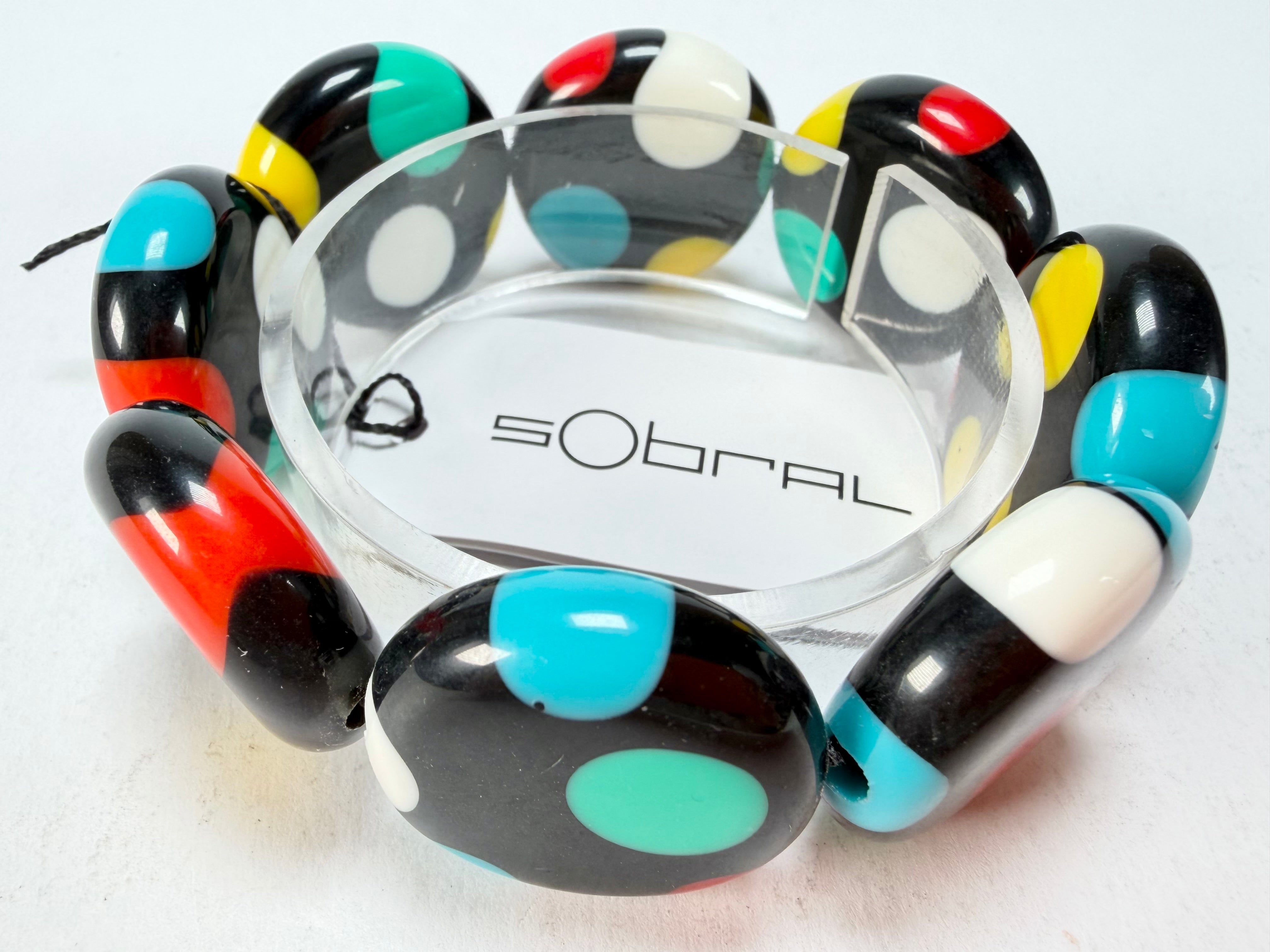 Sobral - Dots "Dots" Multi Colour Elasticated Resin Bracelet ( 005362 )