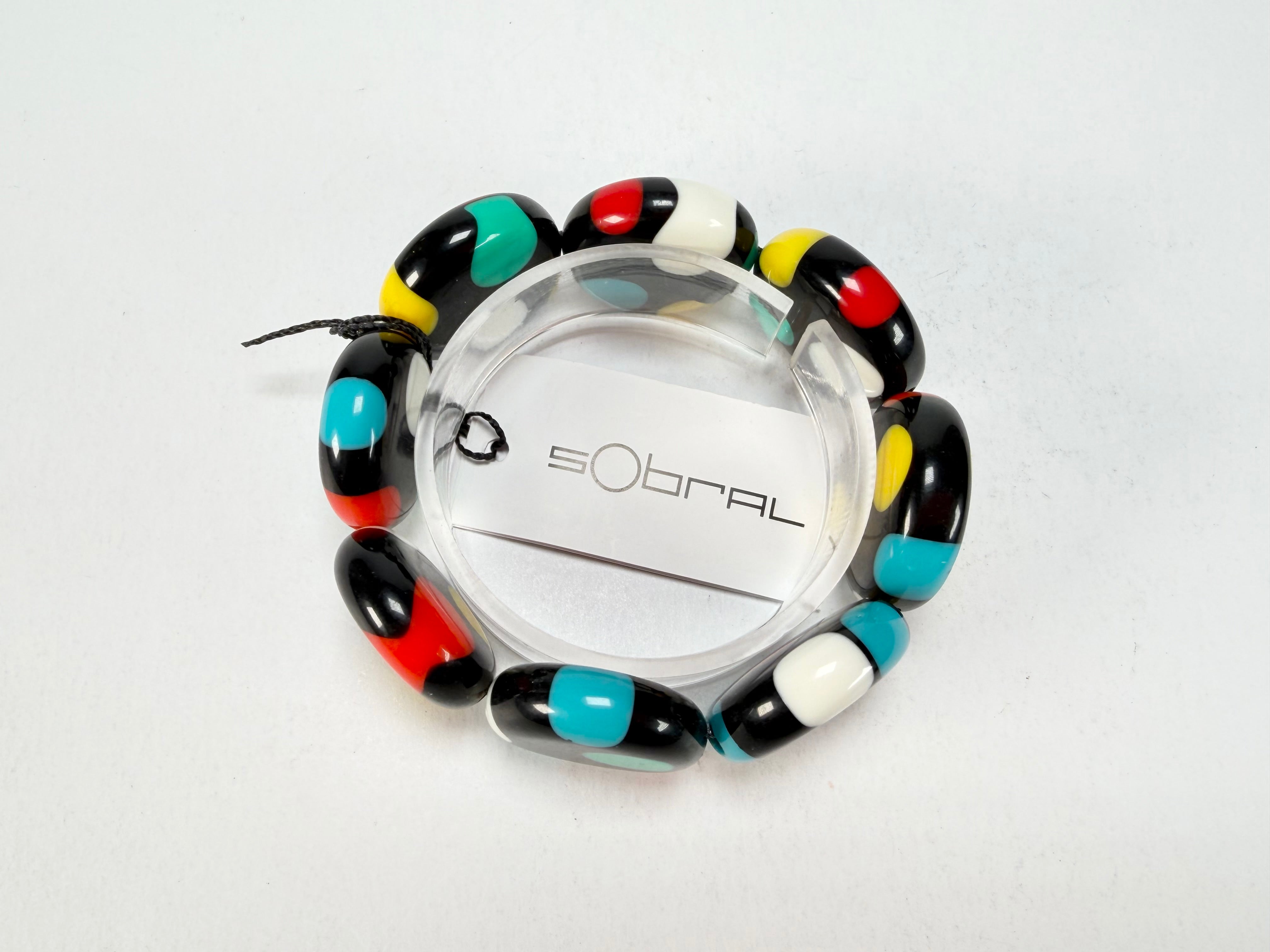 Sobral - Dots "Dots" Multi Colour Elasticated Resin Bracelet ( 005362 )
